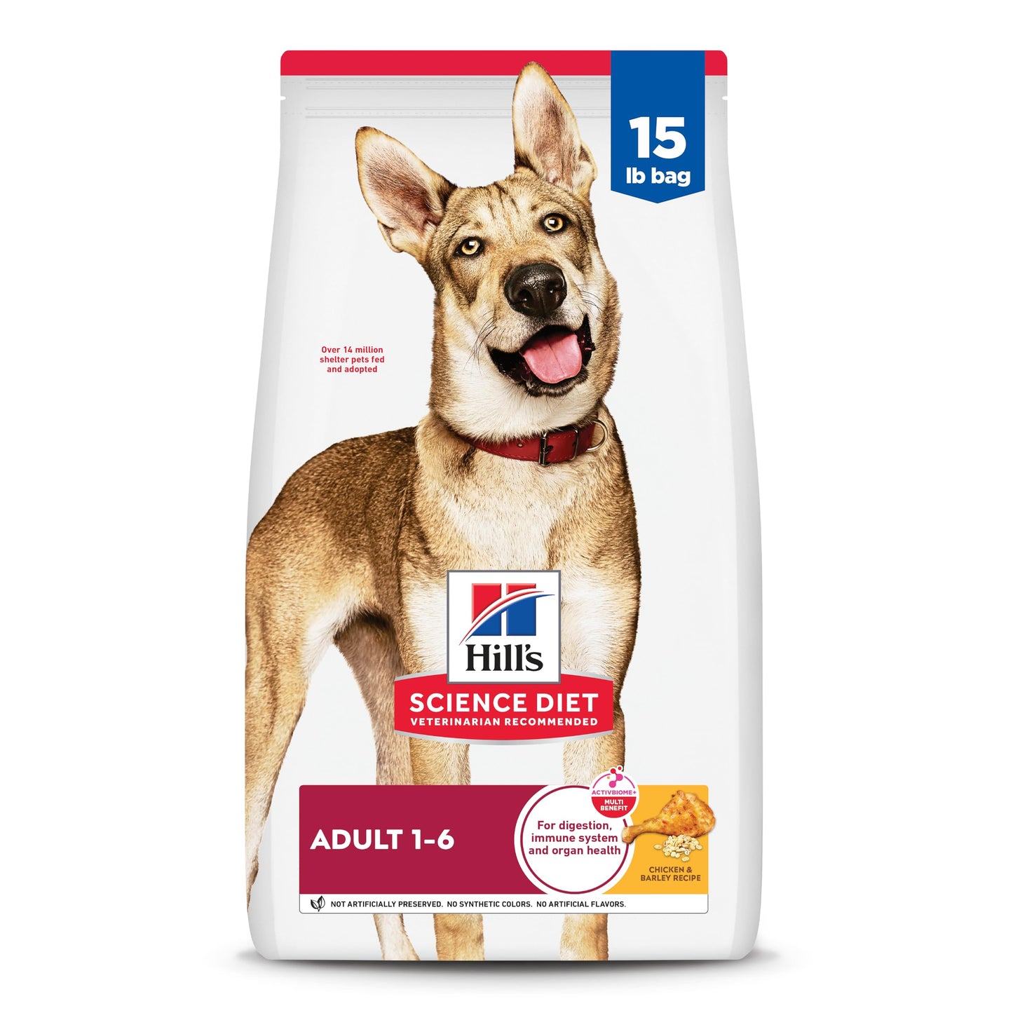 Hill's Science Diet Adult 1-6 Premium Nutrition Dry Dog Food, Chicken & Barley, 35 lb Bag (Pack of 1)