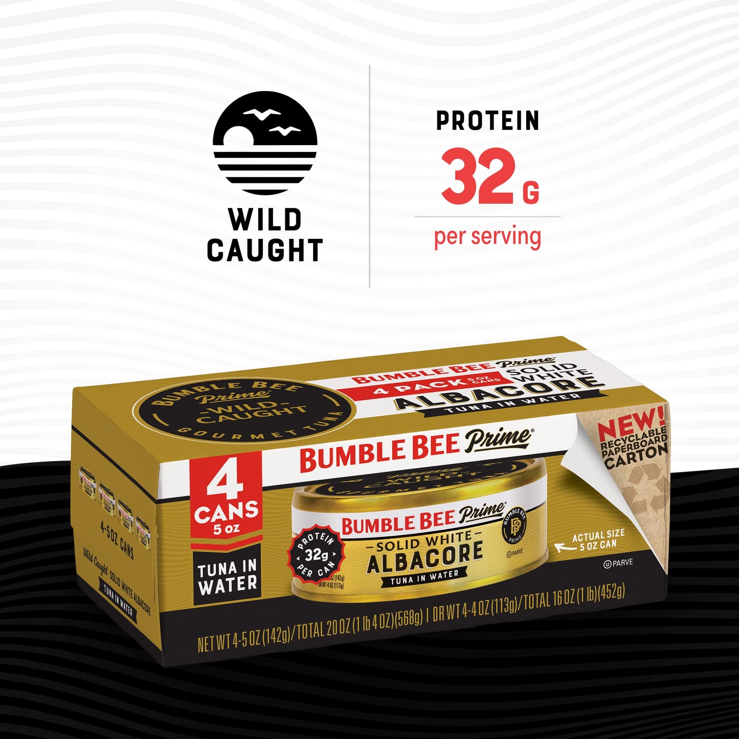 Bumble Bee Prime Atlantic Salmon, 5 oz Can - Premium Salmon - 24g Protein per Serving - Gluten Free & Kosher