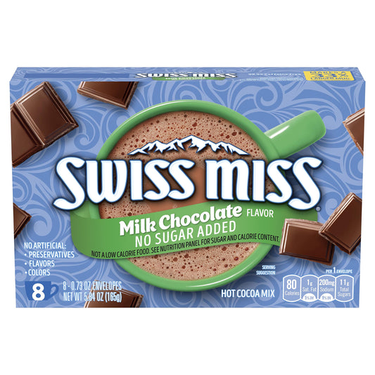 SWISS MISS Milk Chocolate Flavored Hot Cocoa Mix, 38.27 OZ Square Canister