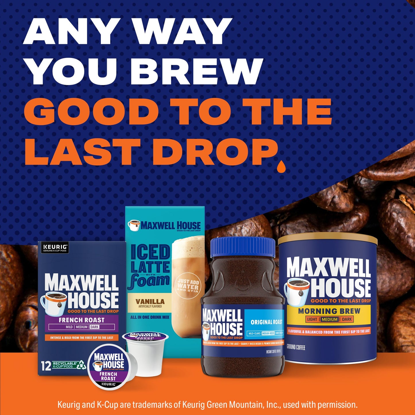 Maxwell House Breakfast Blend Mild Roast Ground Coffee, 38.8 oz Canister