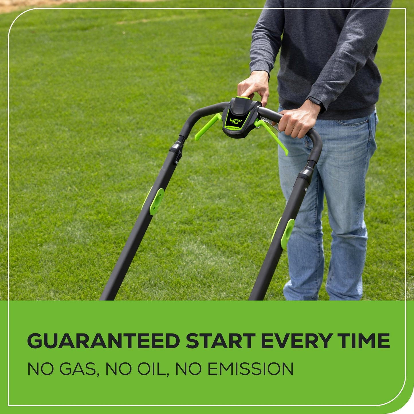 Greenworks 40V 16" Cordless Lawn Mower, Ultra-Light Push Mower with 4.0Ah Battery & Charger(75+ Tool Compatibility, 45Min Runtime)