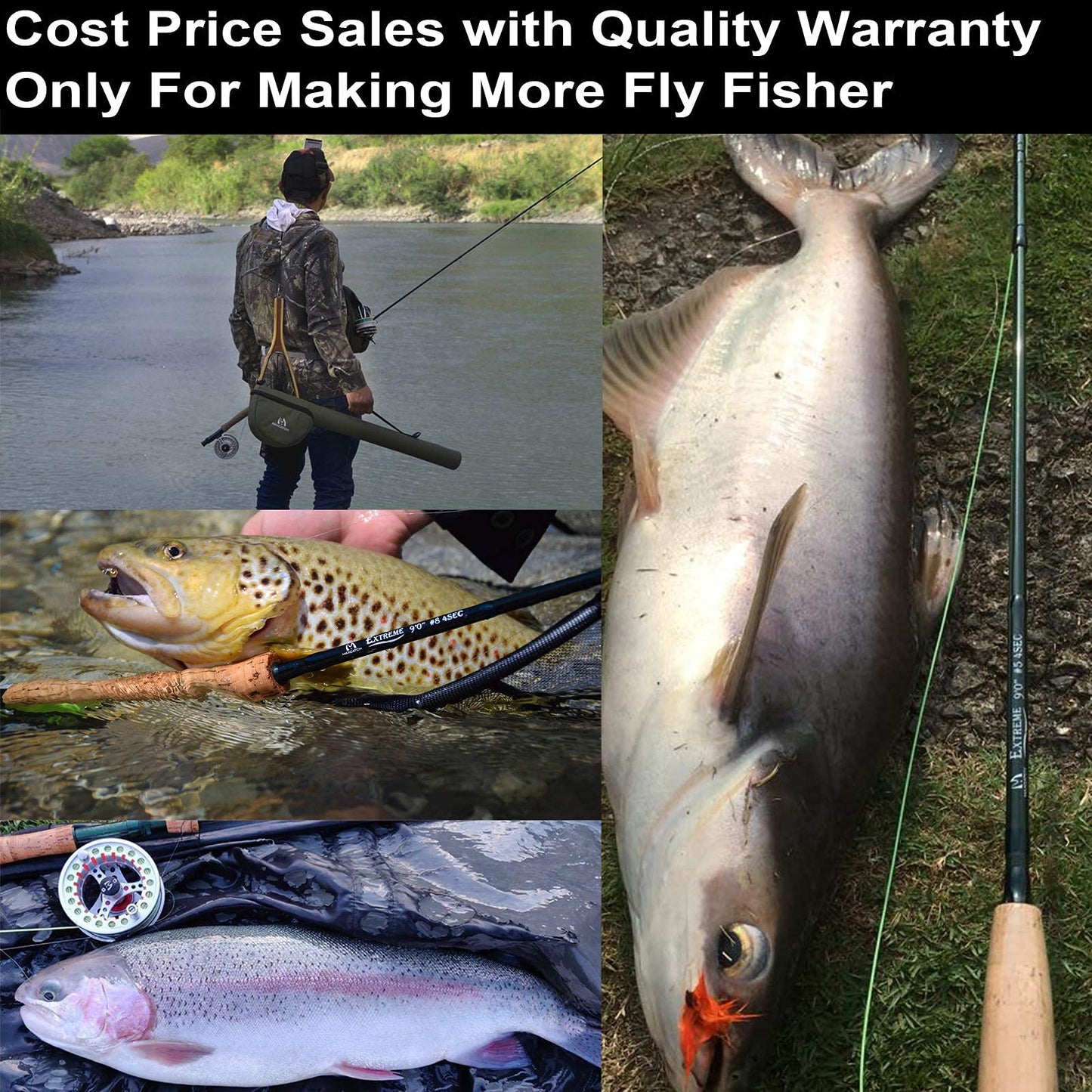 M MAXIMUMCATCH Maxcatch Extreme Fly Fishing Combo Kit 3/5/6/8 Weight, Starter Fly Rod and Reel Outfit, with a Protective Travel Case