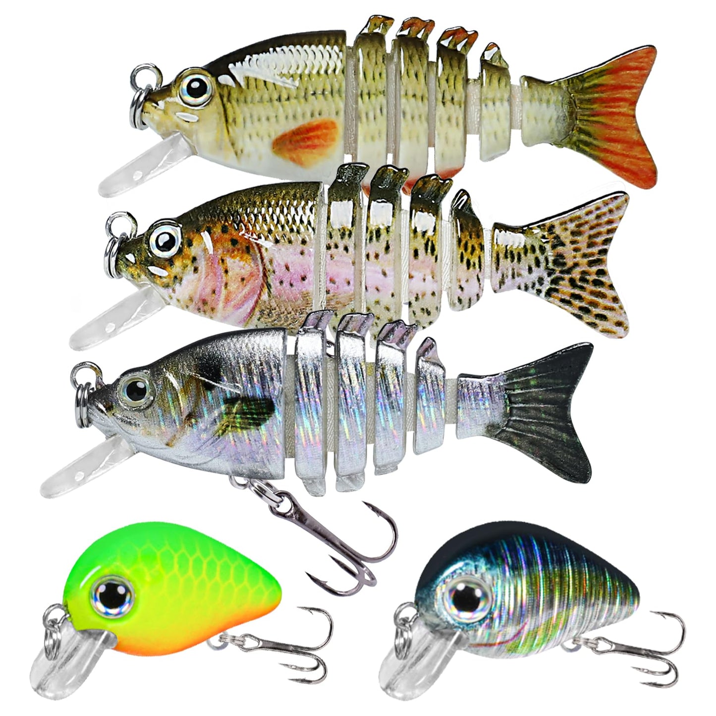 TRUSCEND Swimmax for Saltwater and Freshwater, Realistic Fishing Lures for Bass Trout Crappie Walleye Pike Bluegill Salmon, Swimbait for Bass Fishing, Amazing Fishing Gear Gifts for Family Fishing