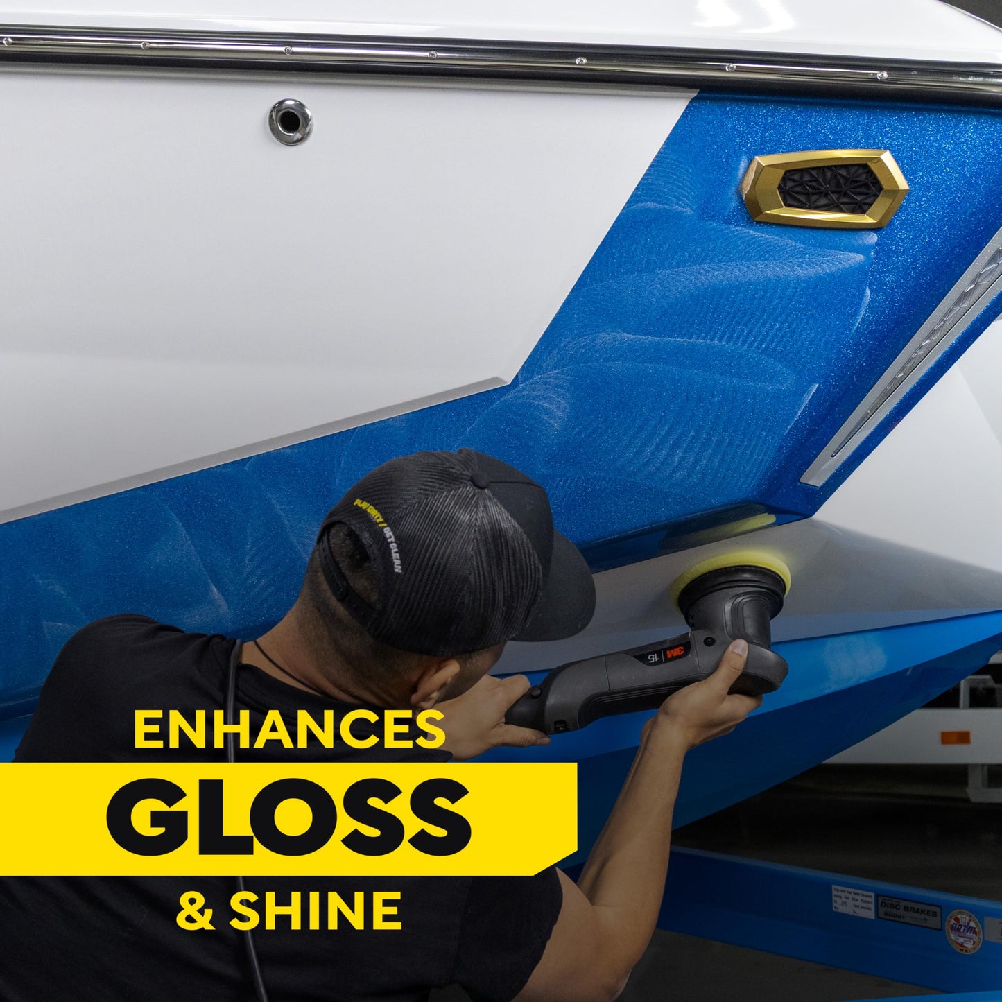 Meguiar’s Marine/RV Fiberglass Restoration System, M4965, 3-Piece Fiberglass Repair Kit with Oxidation Remover, High-Gloss Boat Polish and Wax, Christmas Gift Ideas for Car Dads