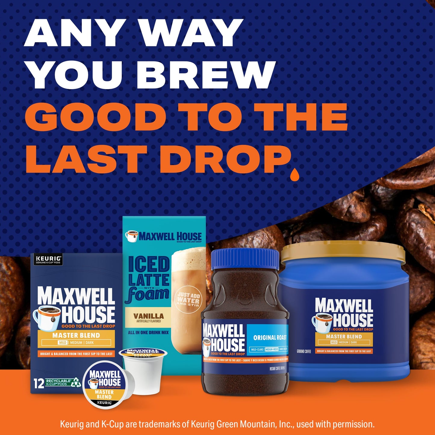 Maxwell House Breakfast Blend Mild Roast Ground Coffee, 38.8 oz Canister