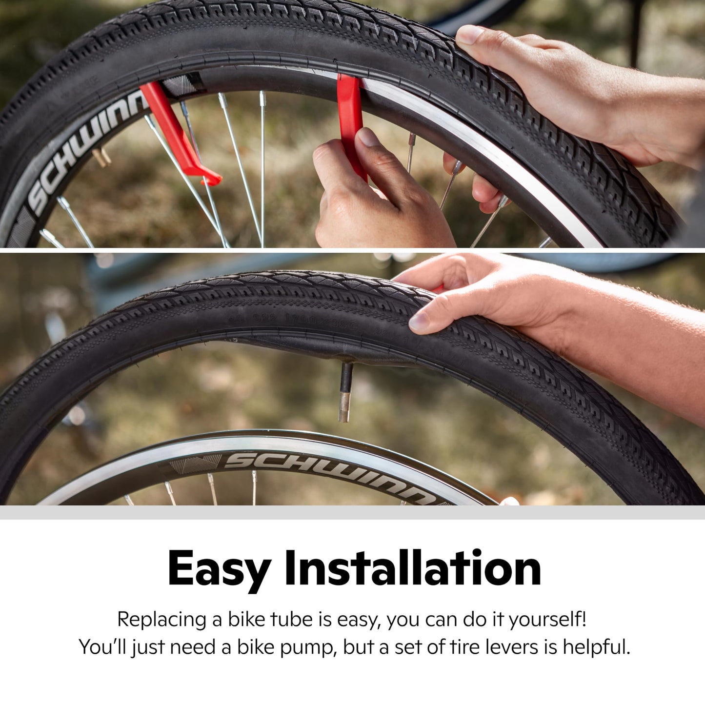 Schwinn Replacement Bike Tire Tube, 26 x 1.75 - 2.125 inch Bike Inner Tube, Schrader Valve, Durable Construction, Replacement for 26” Mountain, Hybrid, Dual Sport, and Cruiser Bicycle Tires