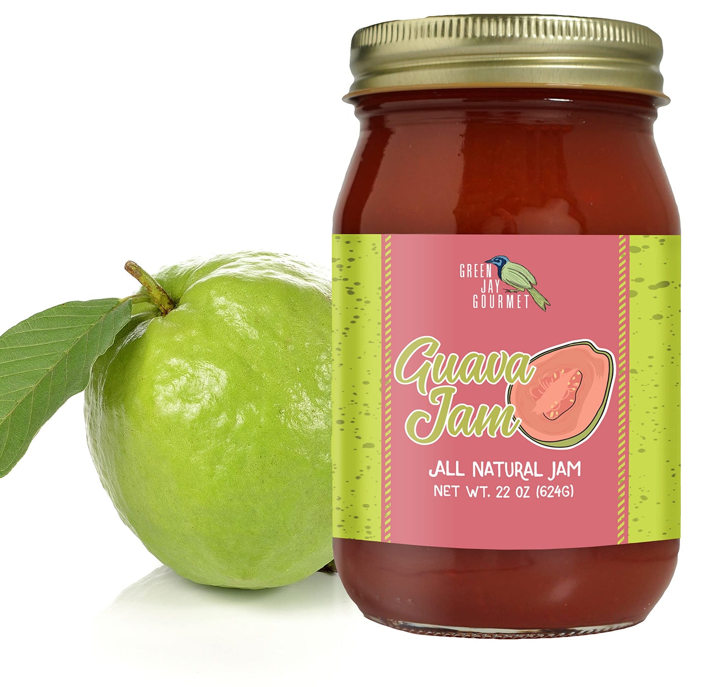 Green Jay Gourmet Spicy Jam Variety Pack - All-Natural Raspberry Jalapeno Jam, Strawberry Jalapeno Jam, Blackberry Jalapeno Jam - Vegan, Gluten-free Jam - No Preservatives - USA Made - 3 x 20 Ounces