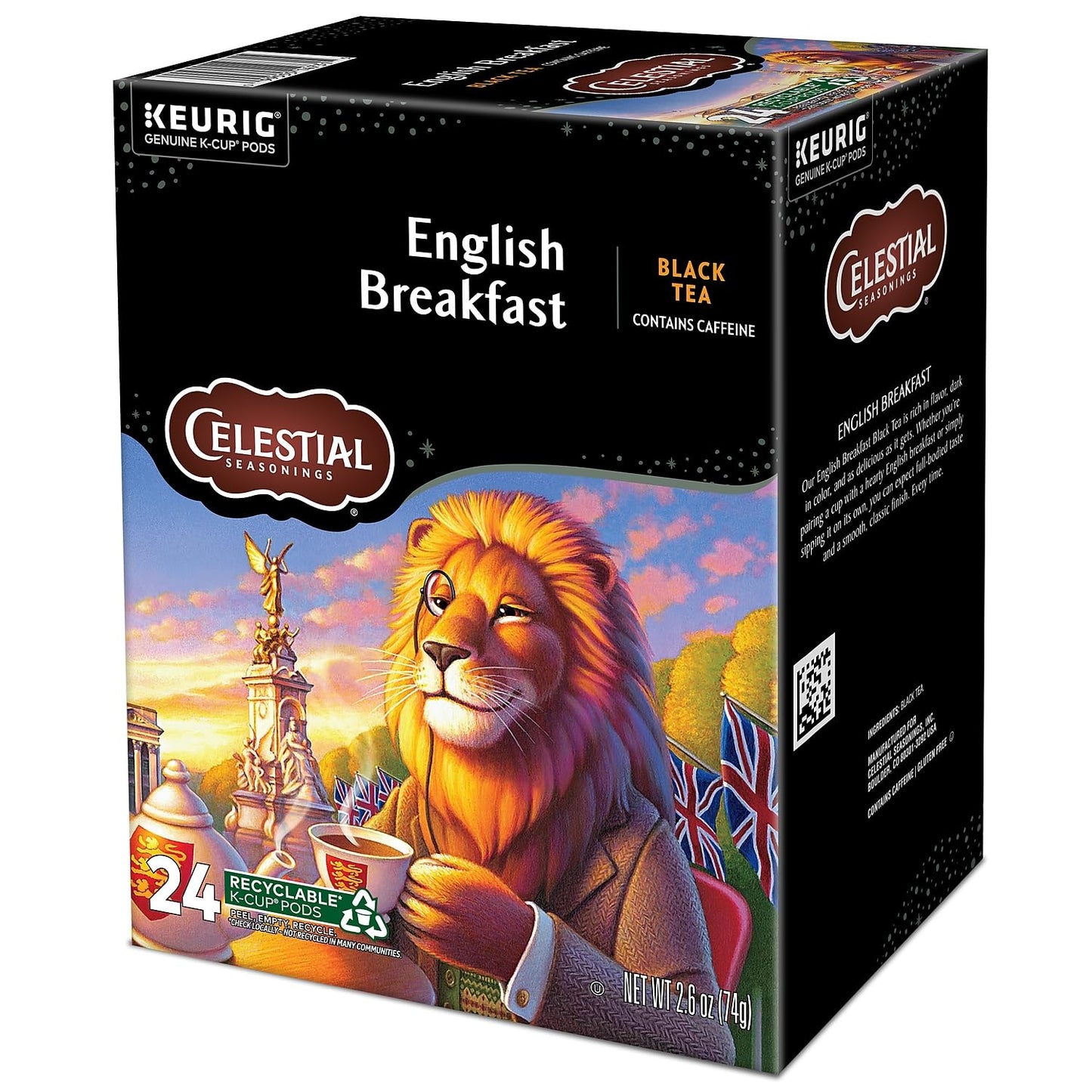 Celestial Seasonings English Breakfast Black Tea, Single-Serve Keurig K-Cup Pods, 96 Count