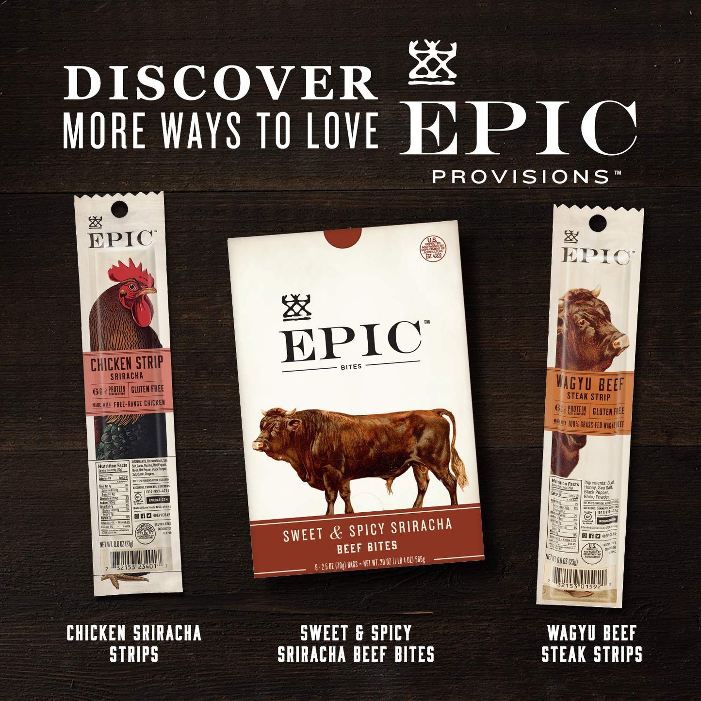 EPIC Bars, Venison Sea Salt and Pepper Bar, Keto Friendly, Whole30 Approved, Gluten Free, 12 Count, 15.6 oz