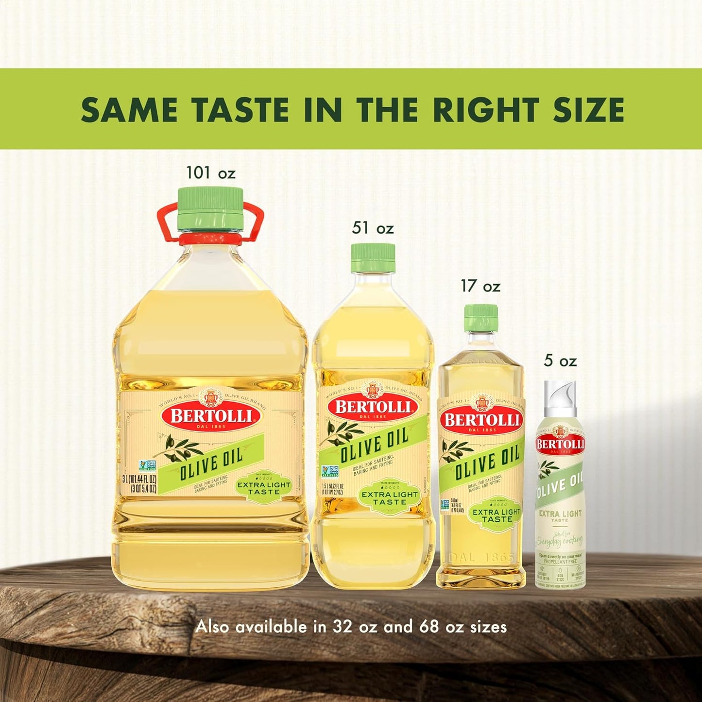 Bertolli Extra Light Tasting Olive Oil, 51-Ounce Bottle
