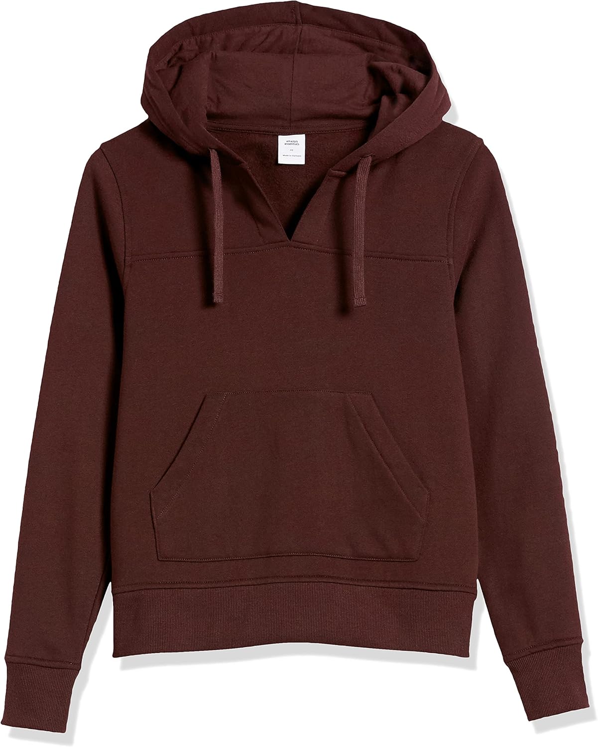 Amazon Essentials Women's Classic-Fit Long-Sleeve V-Neck Hooded Sweatshirt - Discontinued Colors