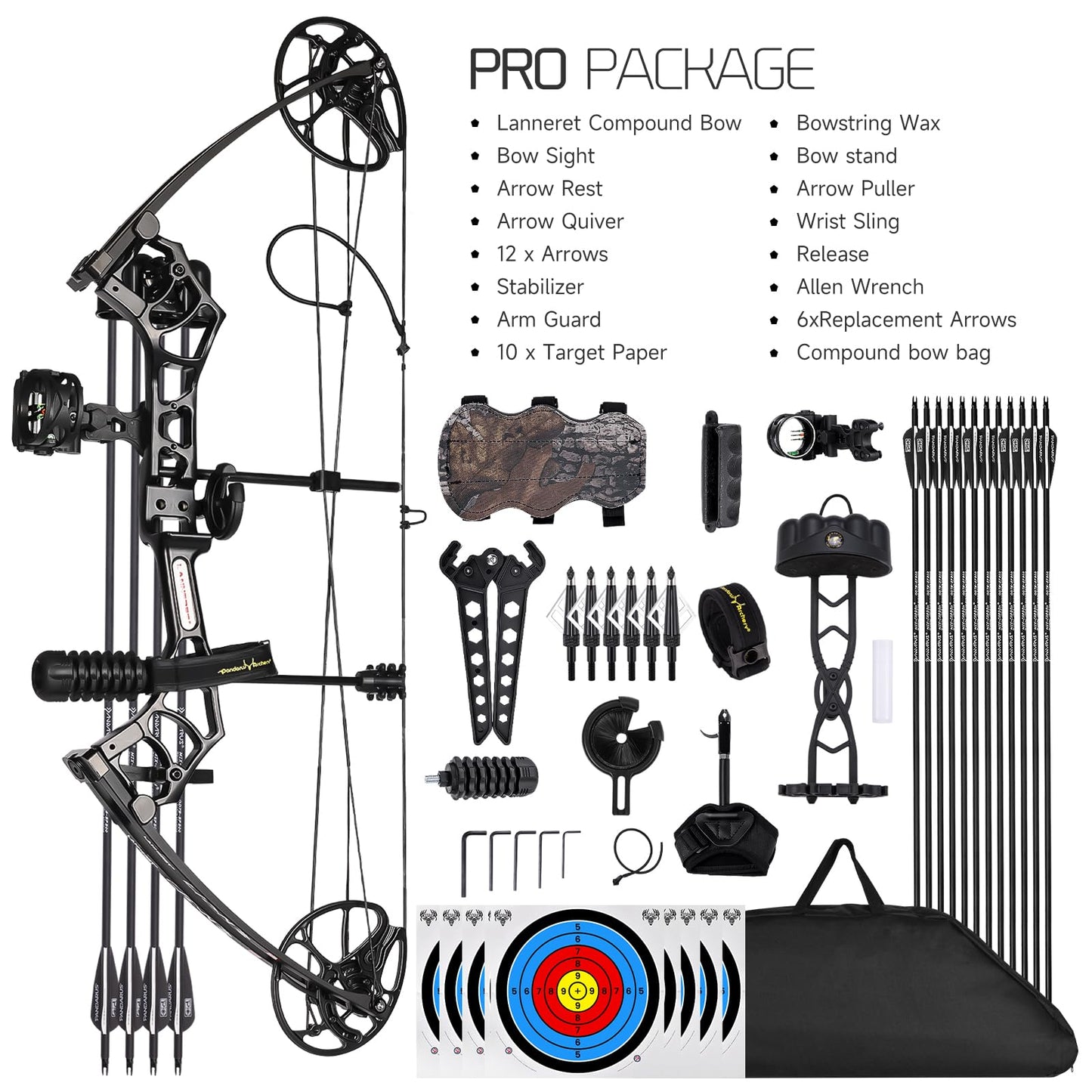 Bear Archery Cruzer G2 Right Hand Compound Bow - 0-70 lbs Draw Weight, 25"-31" Draw Length, Up to 320 fps, Hunting Bow Set
