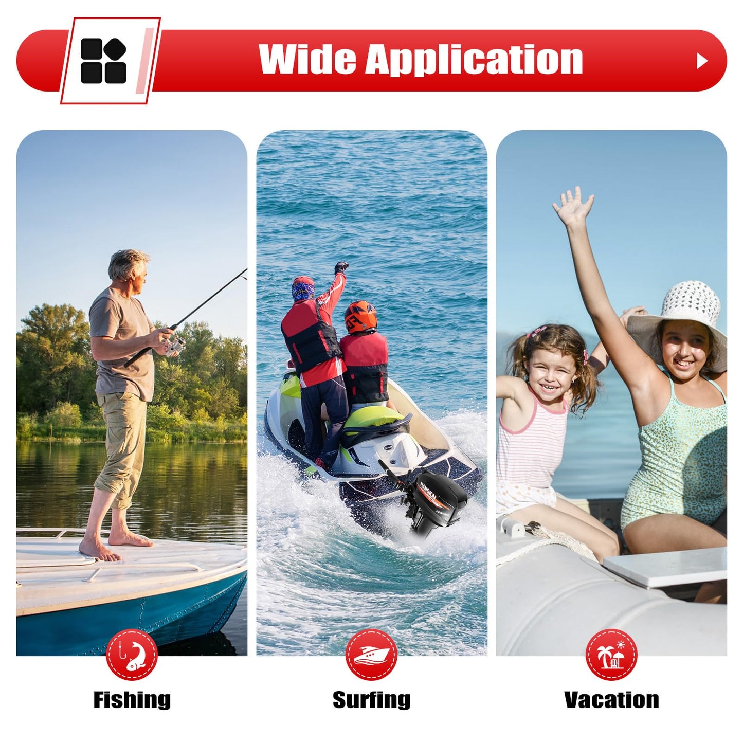 Outboard Motor Engine 2 Stroke18HP Horsepower Long Axis, 246CC Gasoline Power Boat Motor Engine with CDI System, Mud Motor Kit for Width Less than 4.9 Feet and Length Less than 19.7 Inches