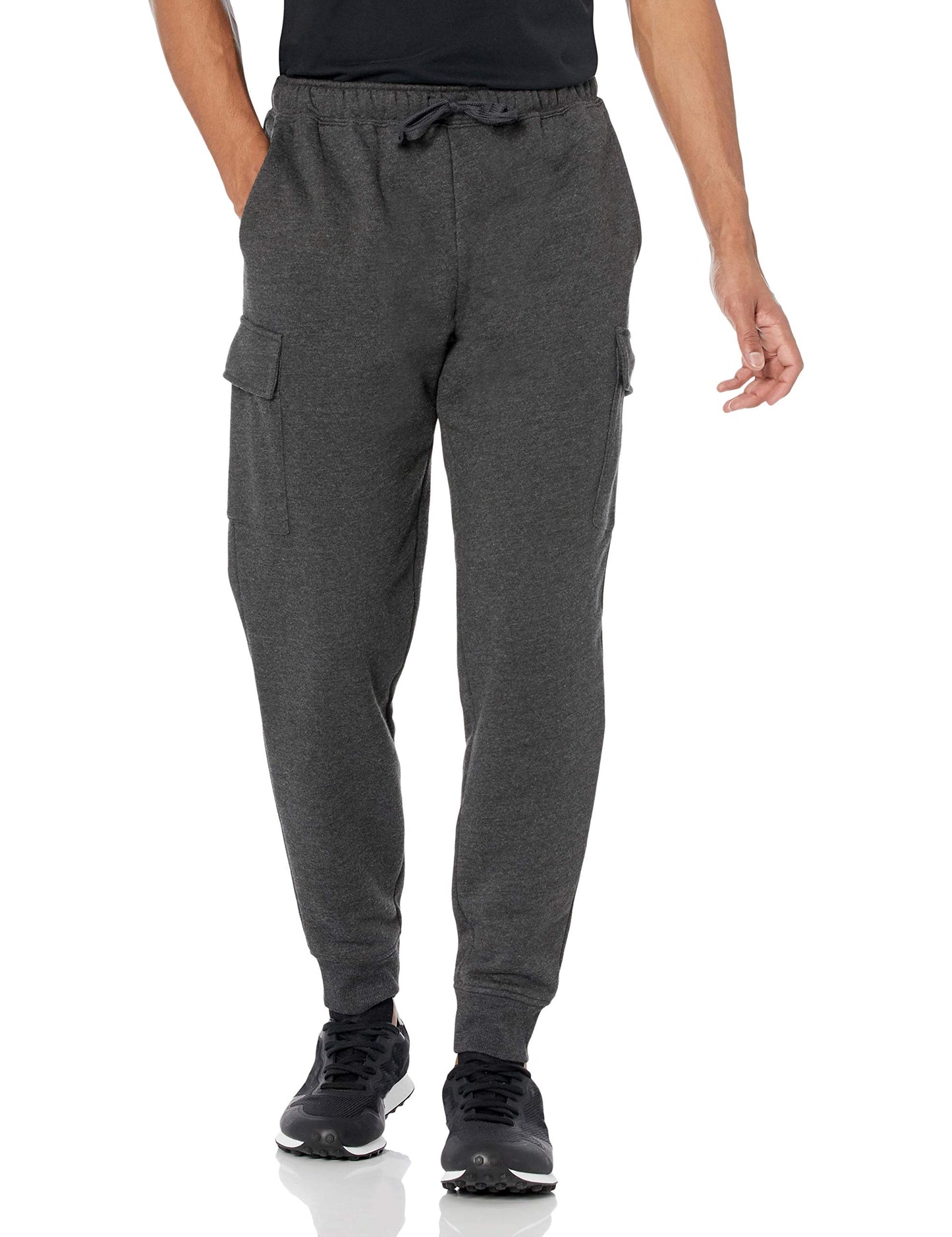 Amazon Essentials Men's Relaxed Fit Cargo Fleece Jogger Sweatpants with Drawstring