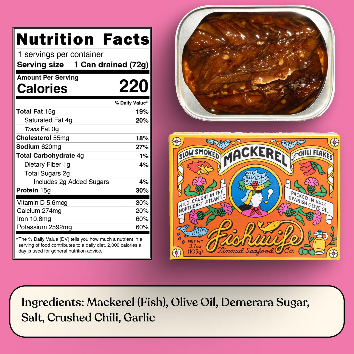 Fishwife Starter 7-Pack (Variety of Tinned Seafood including Smoked Salmon, Rainbow Trout, Sardines, Tuna & More!) | Gluten Free, High Protein | Hand-Packed