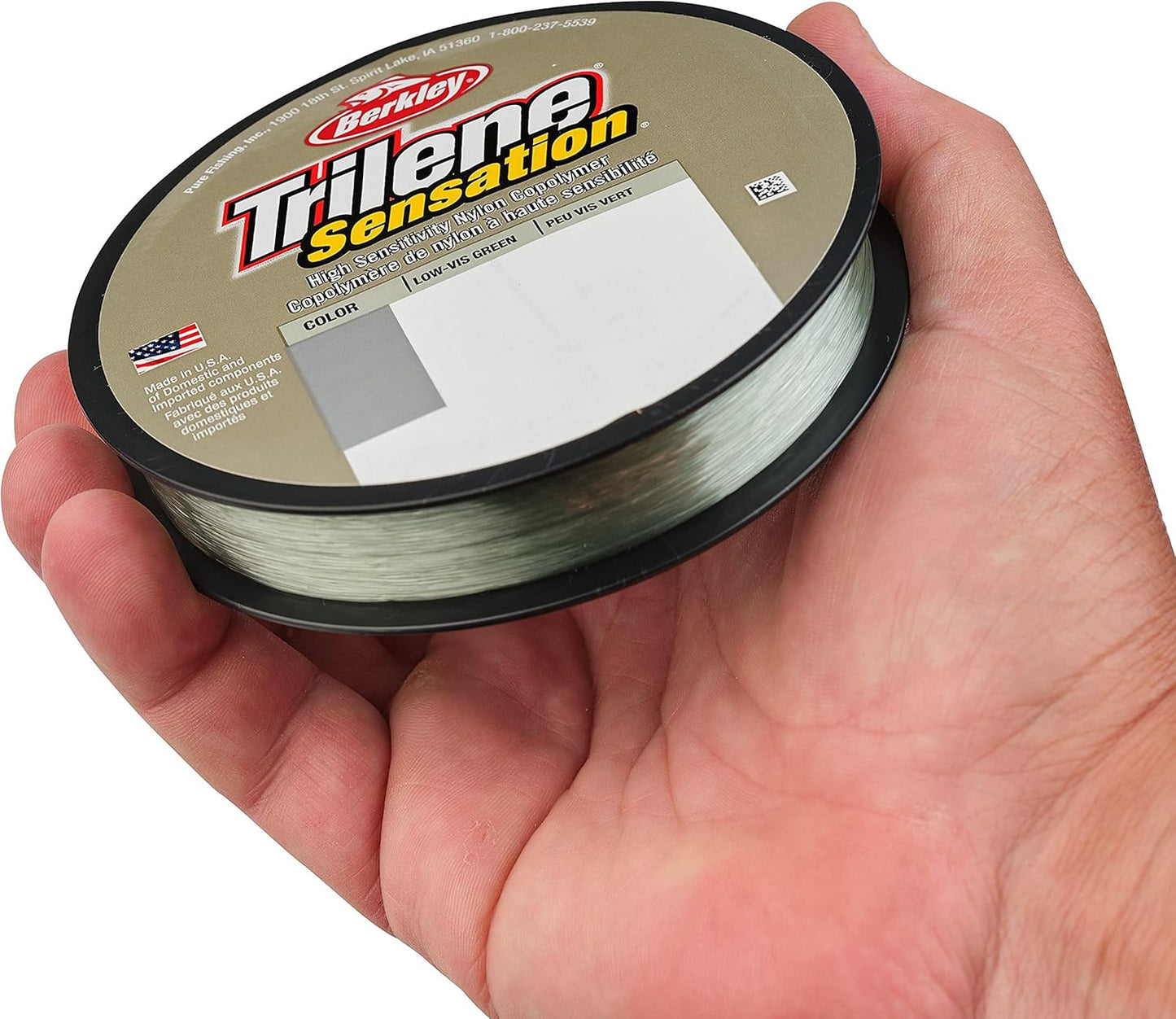 Berkley Trilene® Sensation, Low-Vis Green, 4lb | 1.8kg Monofilament Fishing Line, Suitable for Freshwater Environments