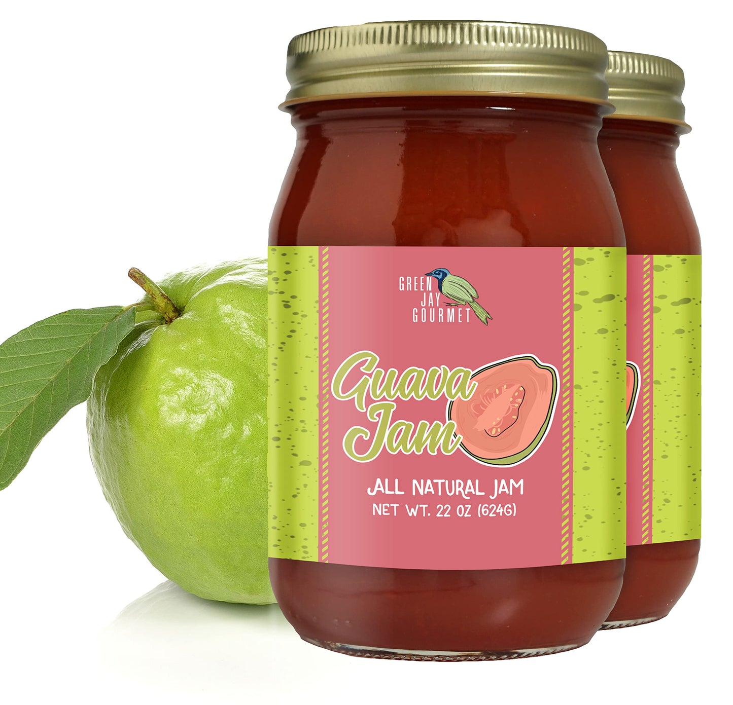 Green Jay Gourmet Spicy Jam Variety Pack - All-Natural Raspberry Jalapeno Jam, Strawberry Jalapeno Jam, Blackberry Jalapeno Jam - Vegan, Gluten-free Jam - No Preservatives - USA Made - 3 x 20 Ounces