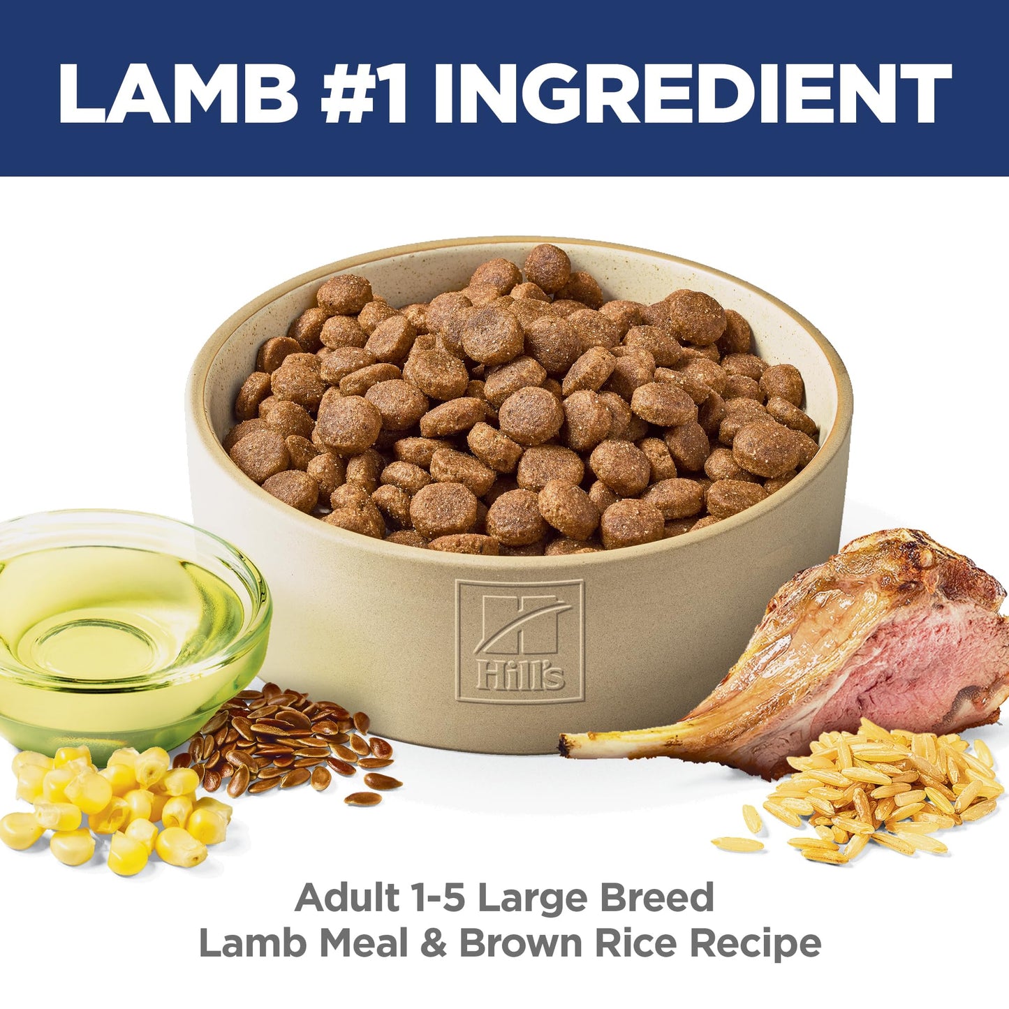 Hill's Science Diet Large Breed, Adult 1-5, Large Breed Premium Nutrition, Dry Dog Food, Chicken & Barley, 35 lb Bag