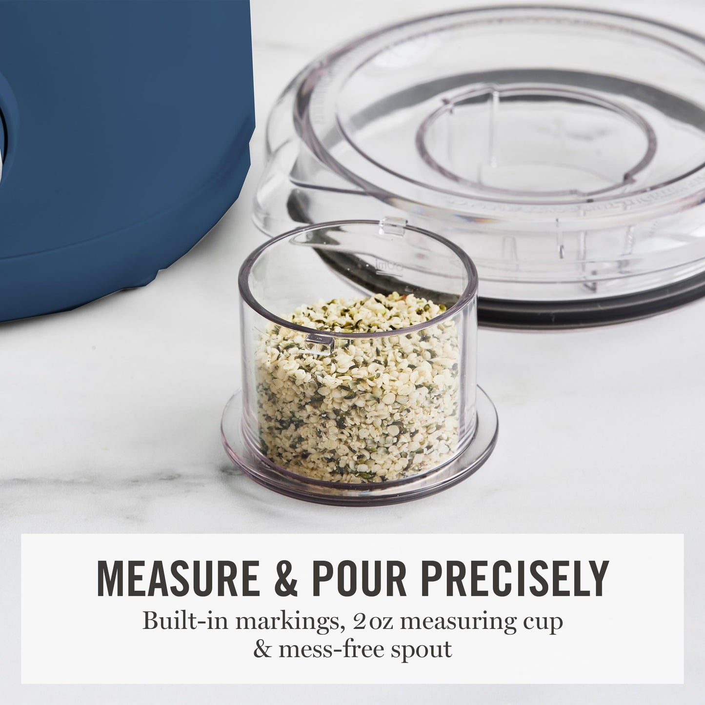 Martha Stewart 50oz Countertop Blender, Smoothie, Margarita & Ice Crushing Blender, BPA-Free Pitcher, 3 Speeds, 5 Presets, Auto-Clean Function, Dishwasher Safe, Stainless Steel Blades, Sky Blue