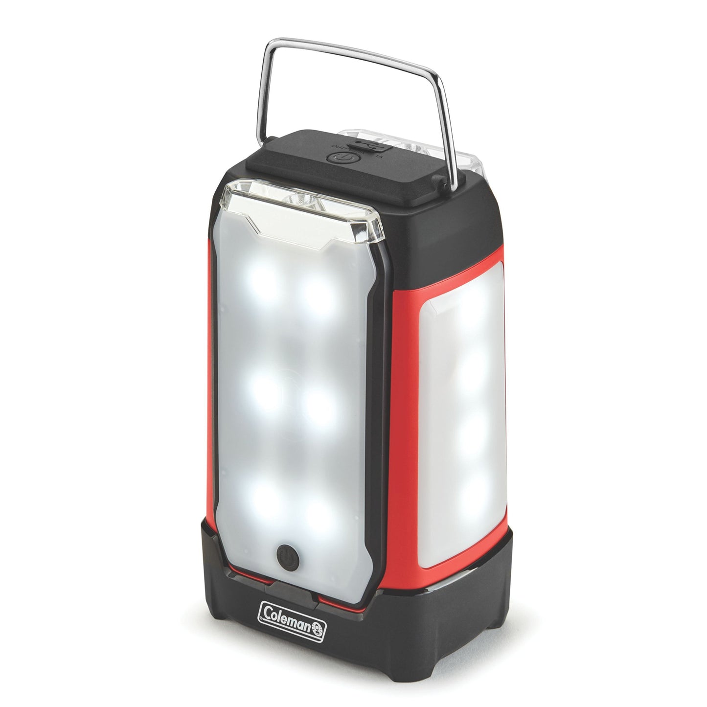 Coleman Multi-Panel Rechargeable LED Lantern, Water-Resistant Lantern with Removable Magnetic Light Panels, Built-In Flashlight, & USB Charging Port; Great for Camping, Hunting, Emergencies, & More