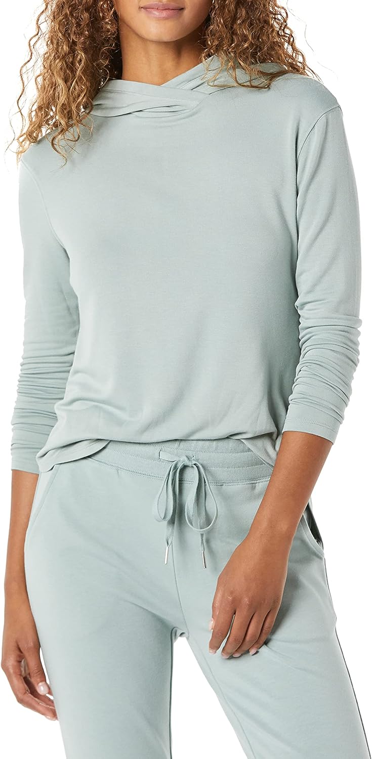 Amazon Essentials Women's Supersoft Terry Hoodie, Standard-Fit Long-Sleeve Pullover