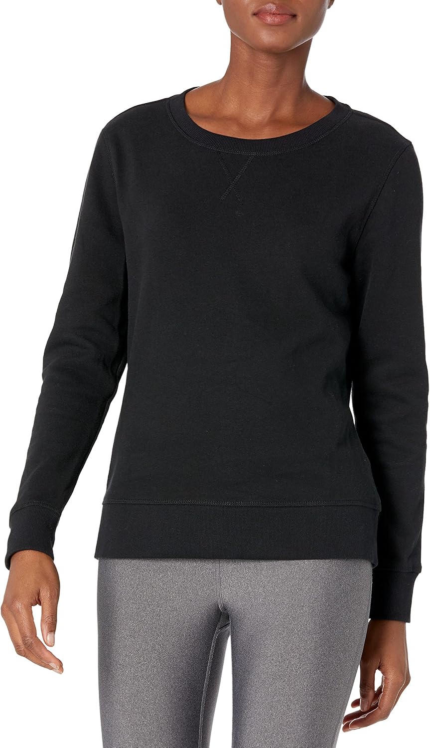 Amazon Essentials Women's Fleece Crewneck Long Sleeve Pullover Sweatshirt (Available in Plus Size)