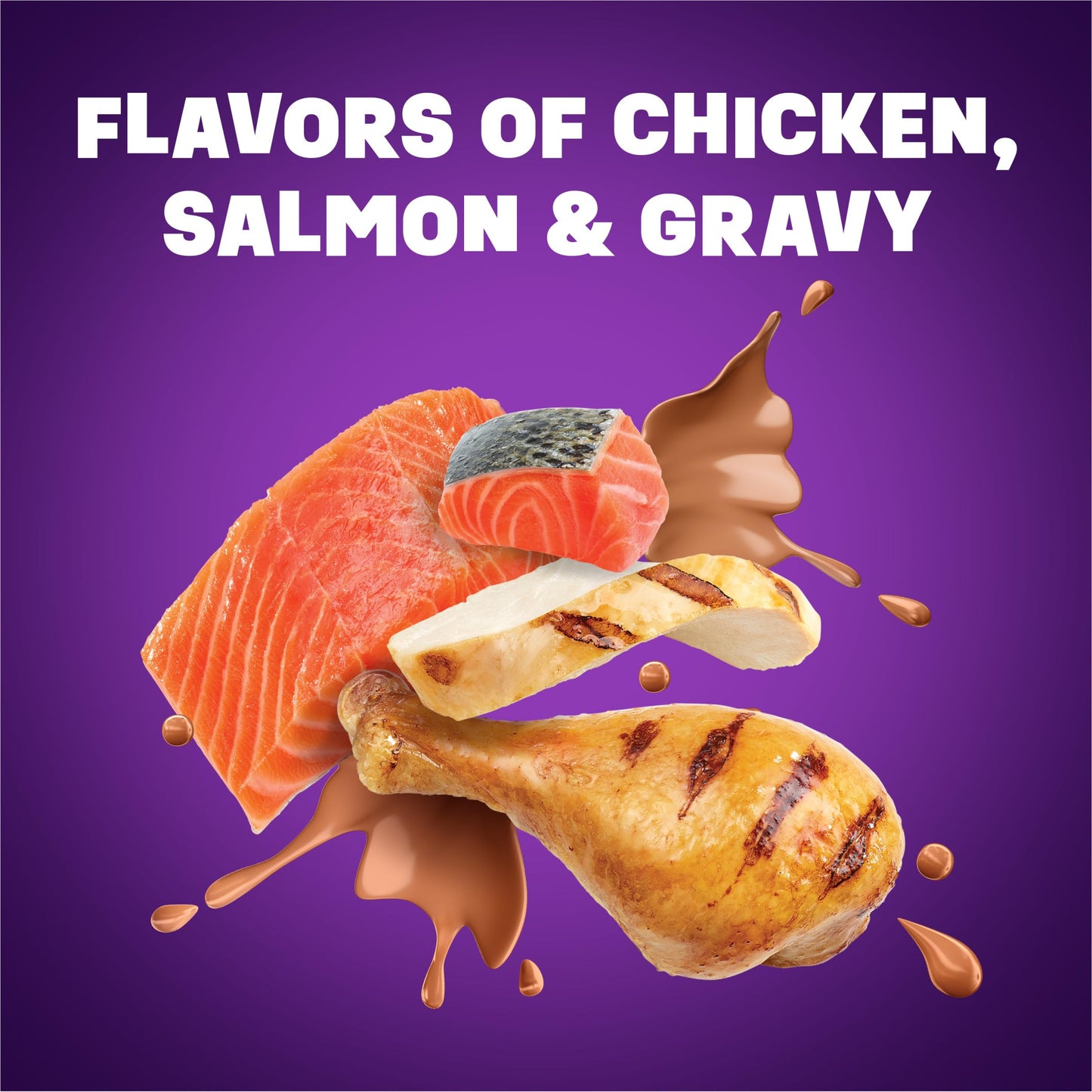 Purina Friskies Dry Cat Food Gravy Swirl'd With Flavors of Chicken, Salmon and Gravy - 22 lb. Bag