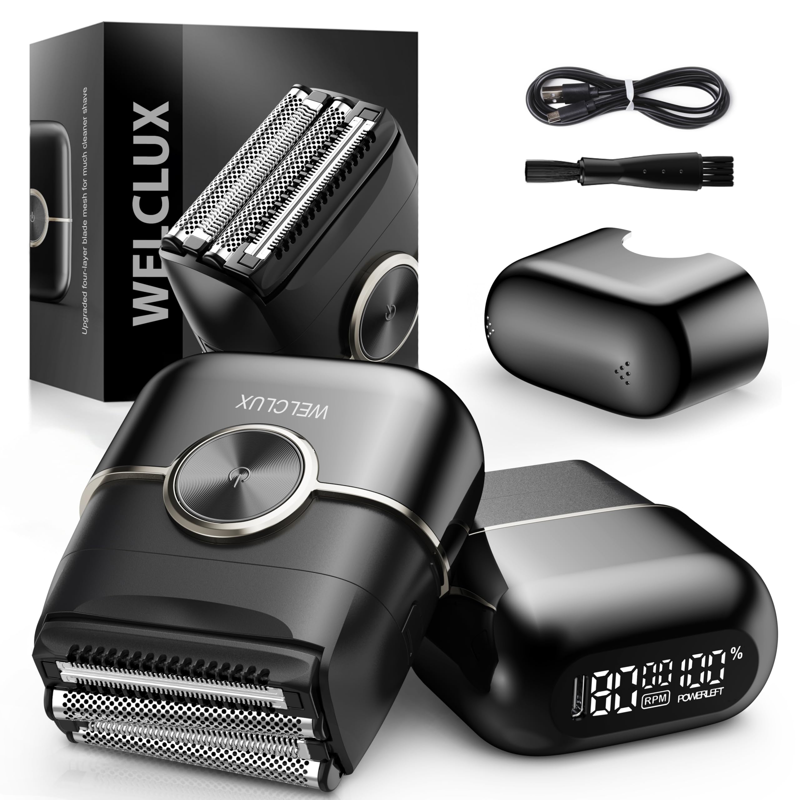 Electric Foil Shavers for Men: Upgraded Mini Electric Razor with 4 Flo ...