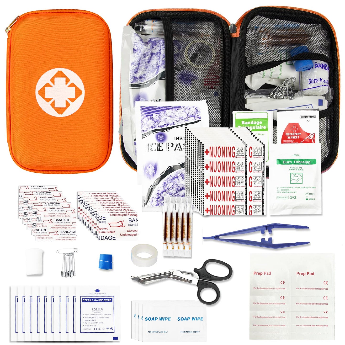276PCS First Aid Kit Home Car Camping Hiking Emergency Supplies Small Compact Lovely Bag for School Outdoor, Basic Outdoor Essentials Survival Kit for Travel AMORNING