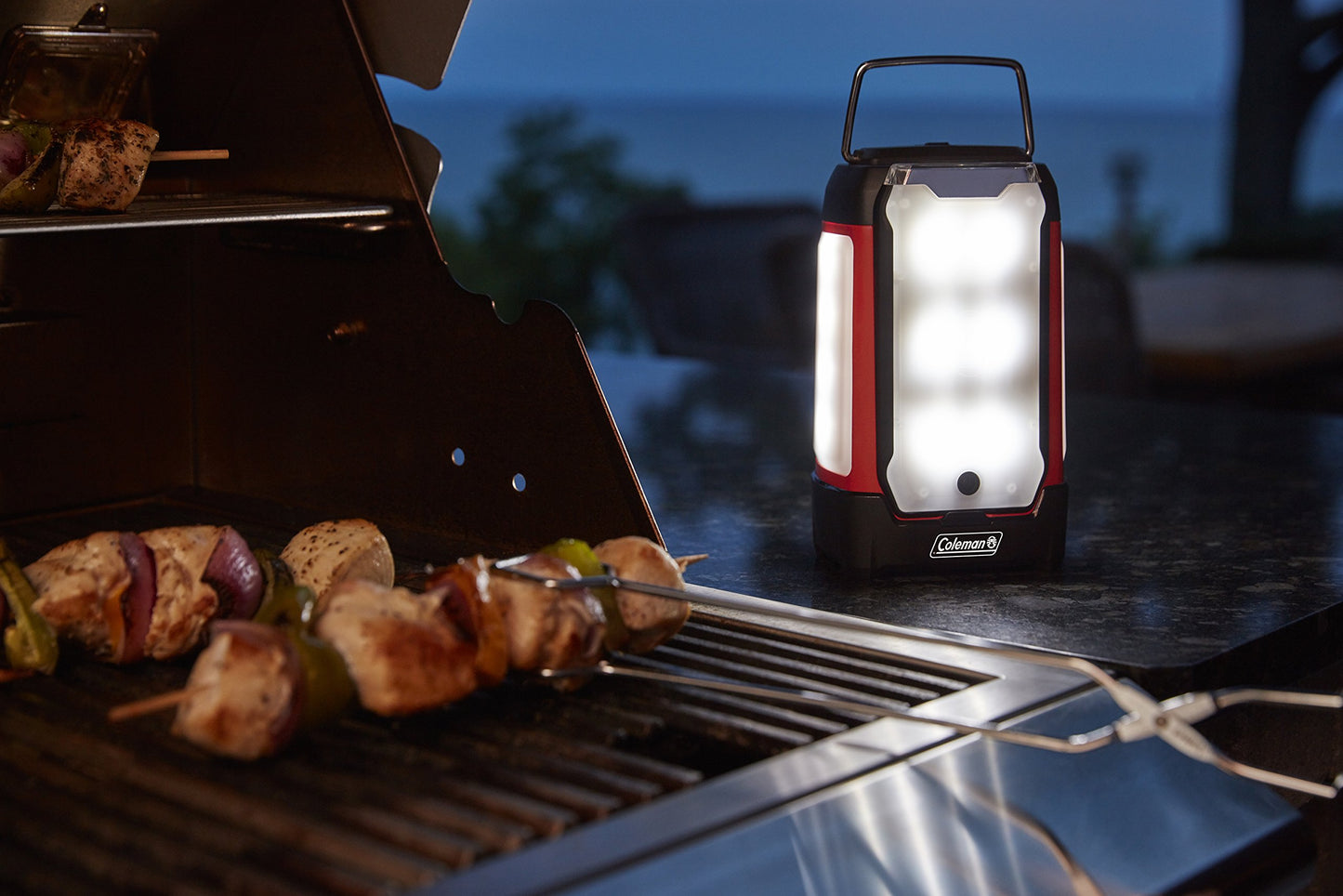 Coleman Multi-Panel Rechargeable LED Lantern, Water-Resistant Lantern with Removable Magnetic Light Panels, Built-In Flashlight, & USB Charging Port; Great for Camping, Hunting, Emergencies, & More