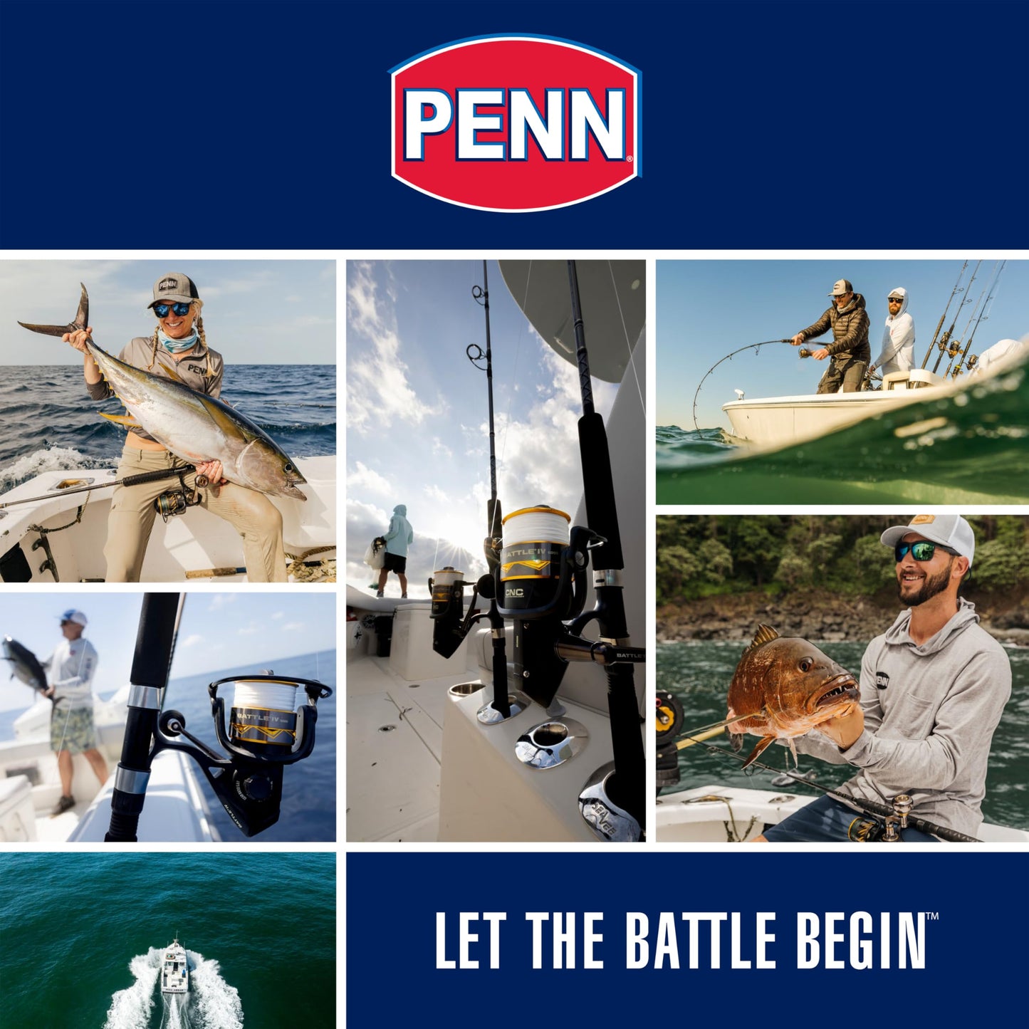 PENN Squall II Level Wind Conventional Reel and Fishing Rod Combo, Black/Gold