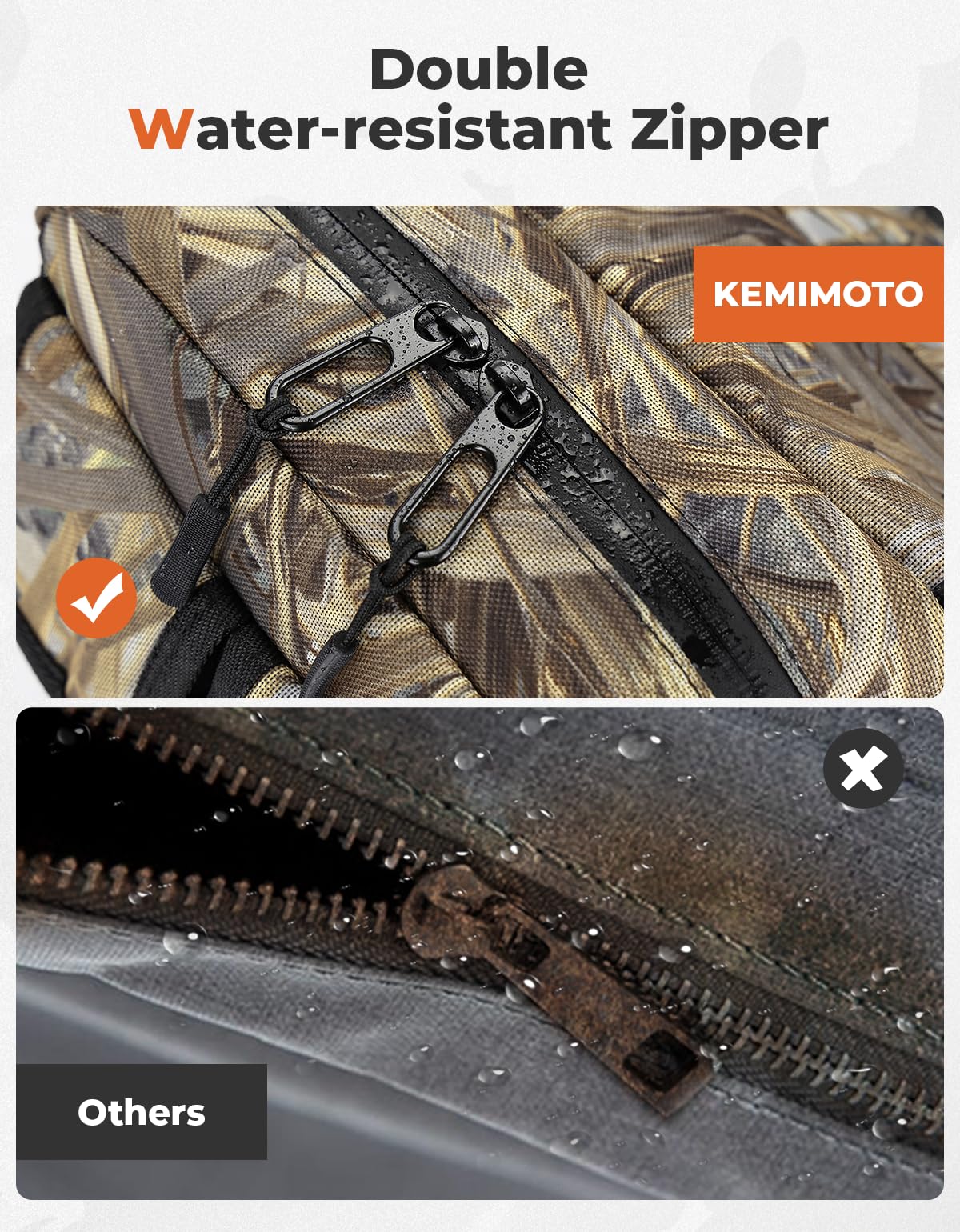 KEMIMOTO ATV Tank Bag Water-resistant Cooler All Terrain Vehicles Accessories Motorcycle Saddle Bag Compatible with Most ATVs and Snowmobiles Bicycles