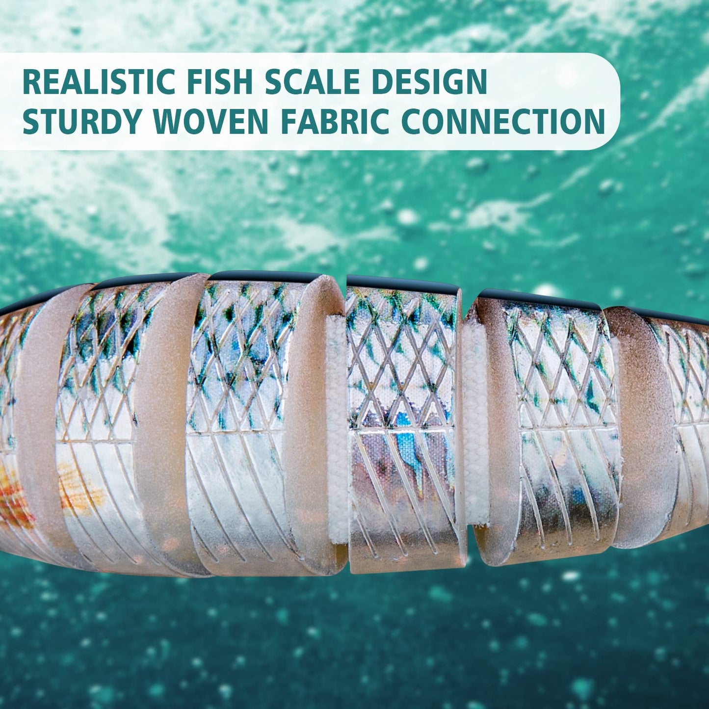 Bass Fishing Lure for Freshwater and Saltwater Lifelike Fishing Lures Multi Jointed Swimbait for Bass Trout Crappie Walleye Pike Fishing Gifts for Men