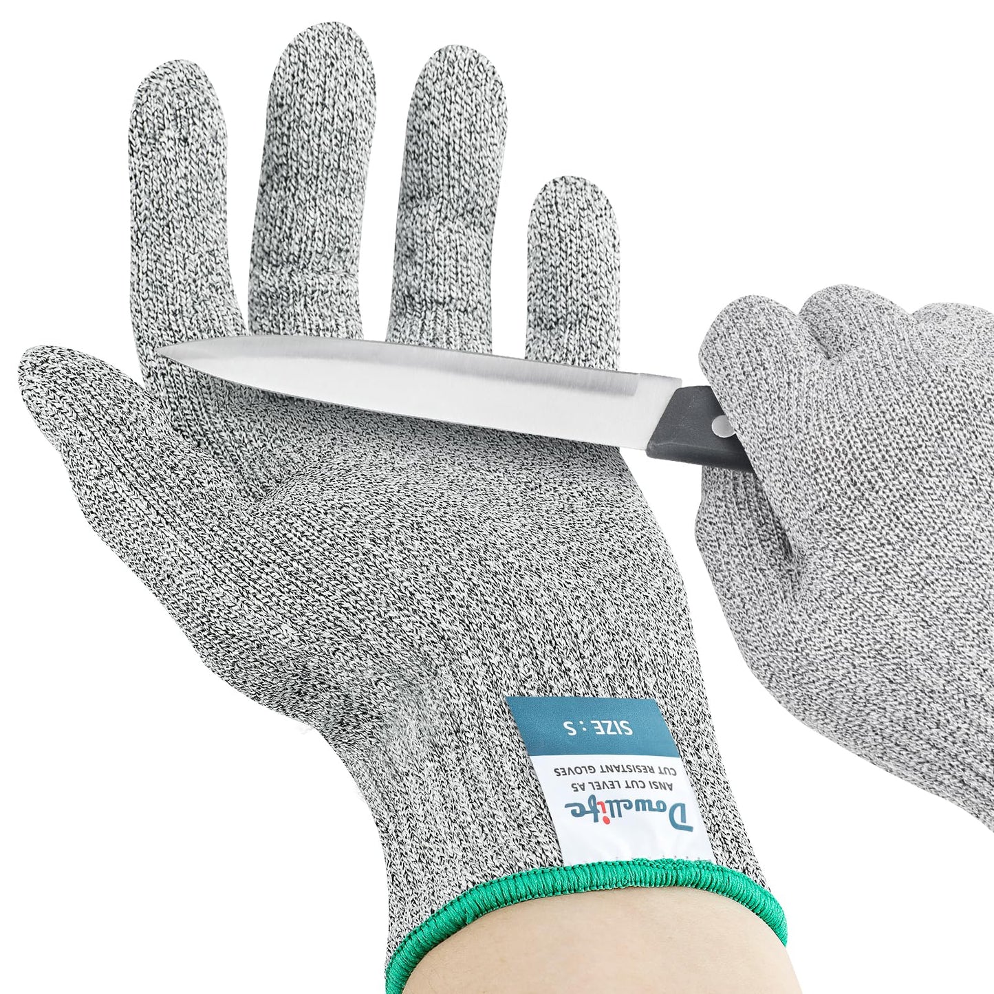 Dowellife Level 9 Cut Resistant Glove - Stainless Steel Mesh Metal Glove for Butcher, Meat Cutting, Oyster Shucking, Kitchen Mandoline, Chef Slicing, Fish Fillet (X-Large)