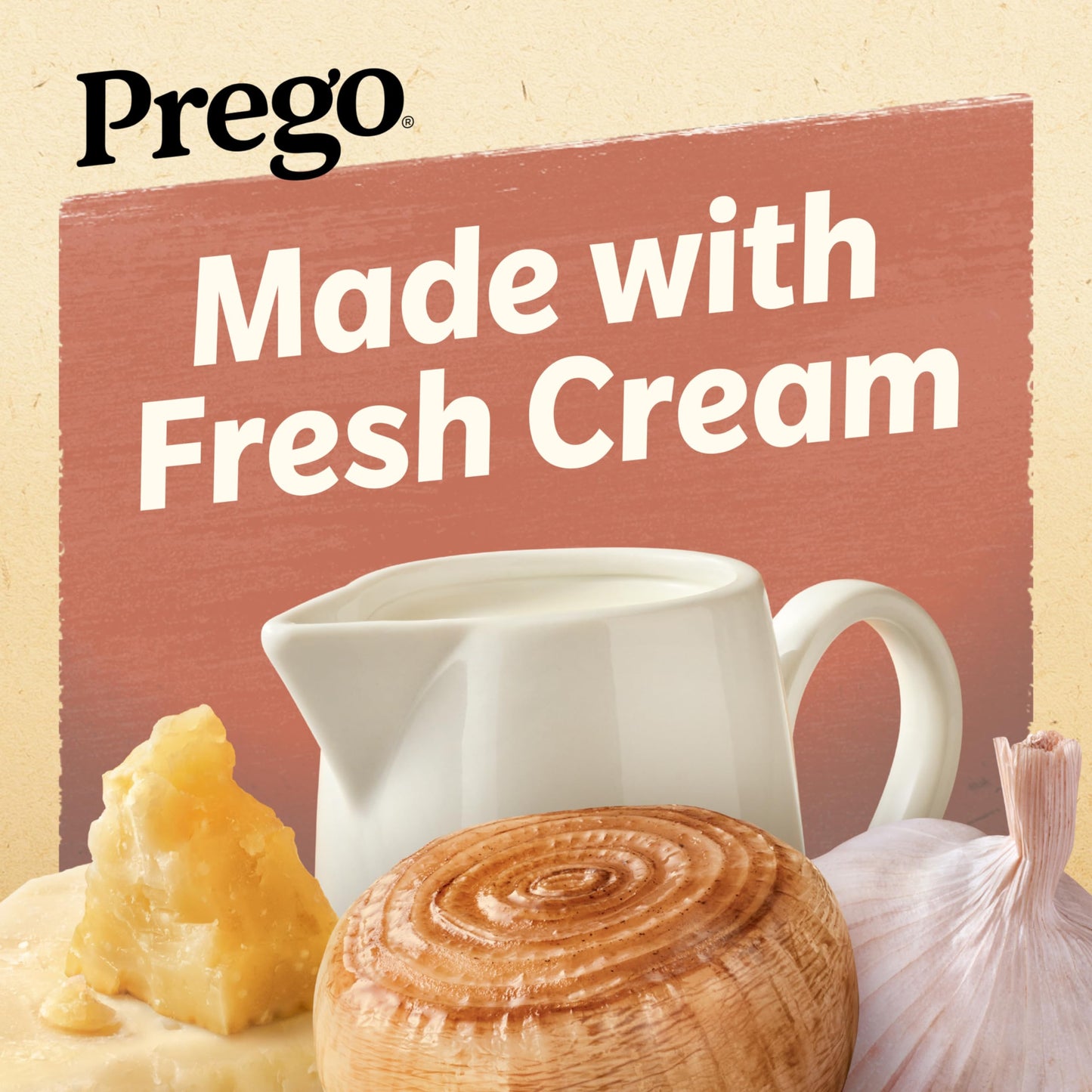 Prego Alfredo Pasta Sauce with Roasted Garlic and Parmesan Cheese, 14.5 oz Jar