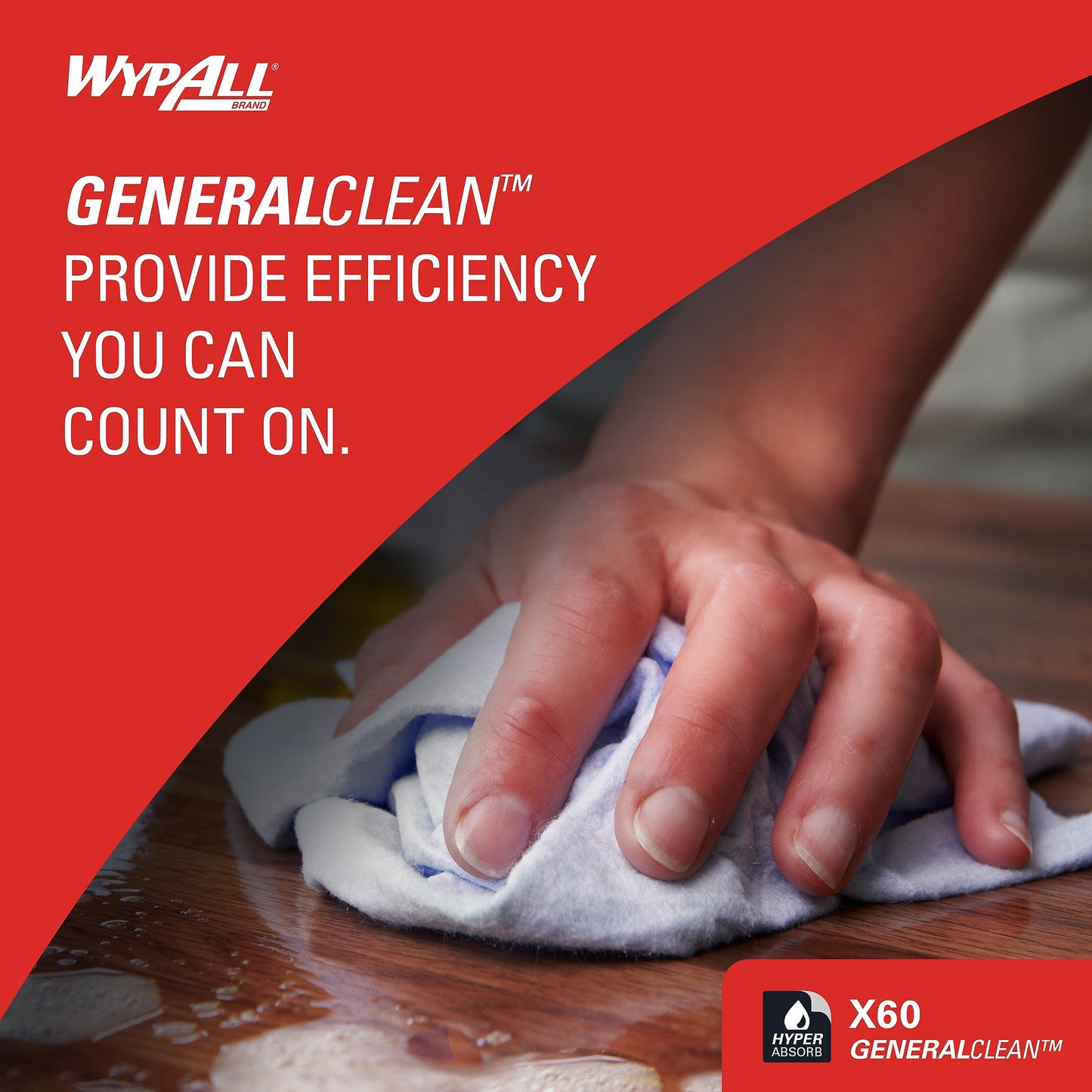 Wypall Gene Clean X60 Cloths Multi-Task Cleaning Wipes (34790), Strong and Absorbent Towels, White (10 Boxes of 118 Sheets, 1,180 Sheet Total)