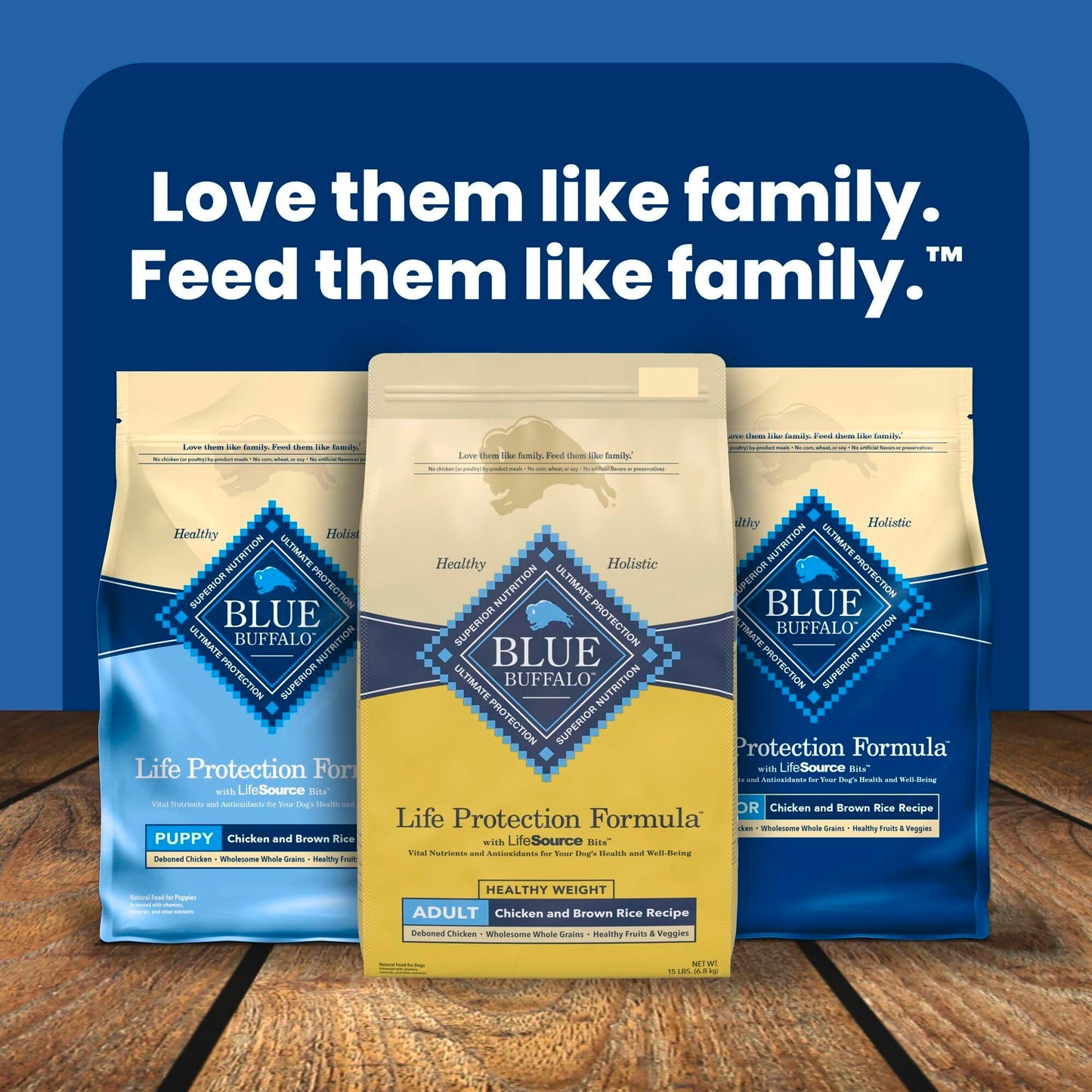 Blue Buffalo Life Protection Formula Adult Dry Dog Food, Helps Build and Maintain Strong Muscles, Made with Natural Ingredients, Chicken & Brown Rice Recipe, 15-lb. Bag