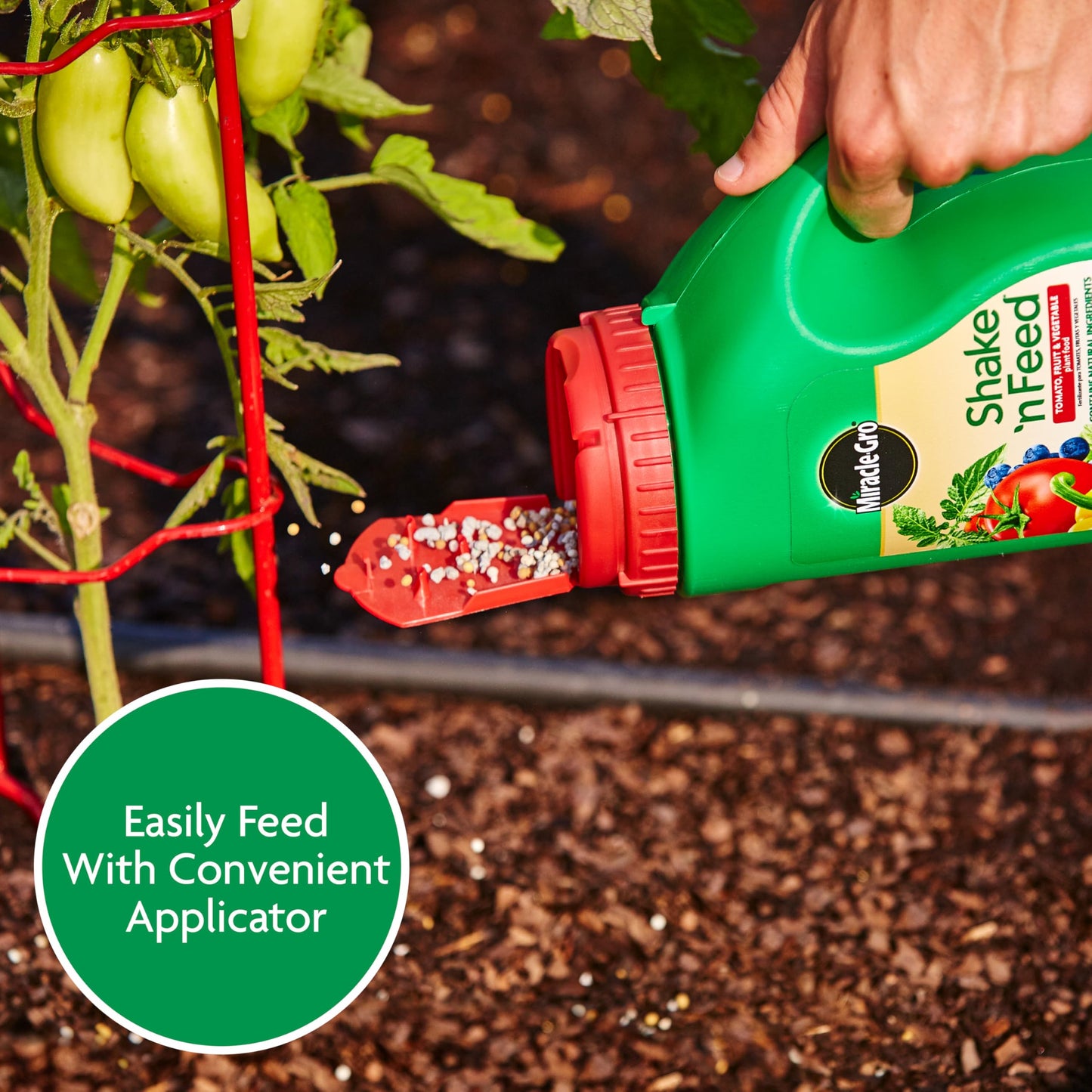 Miracle-Gro Shake 'n Feed Tomato, Fruit and Vegetable Plant Food, For Outdoor In-Ground and Potted Plants, Feeds up to 3 Months, 4.5 lbs.