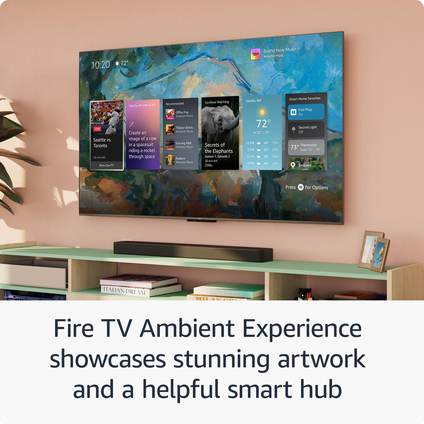 Amazon Fire TV 55" Omni Mini-LED Series, QLED 4K UHD smart TV, Dolby Vision IQ, 144hz gaming mode, Ambient Experience, hands-free with Alexa, 2024 release