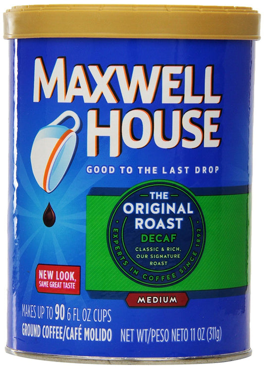 Maxwell House Decaffeinated Original Medium Roast Ground Coffee, 29.3 oz Canister
