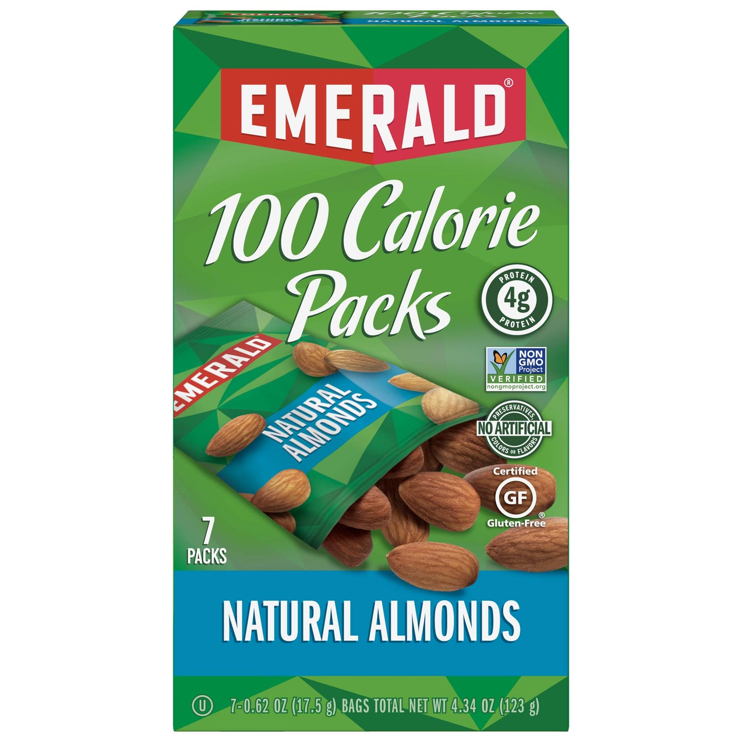 Emerald Nuts Mixed Nuts Variety Pack 18ct (1-Pack) , 100-Calorie Individual Packs , Features Dry Roasted Almonds, Natural Almonds & Walnuts, and Roasted & Salted Cashews