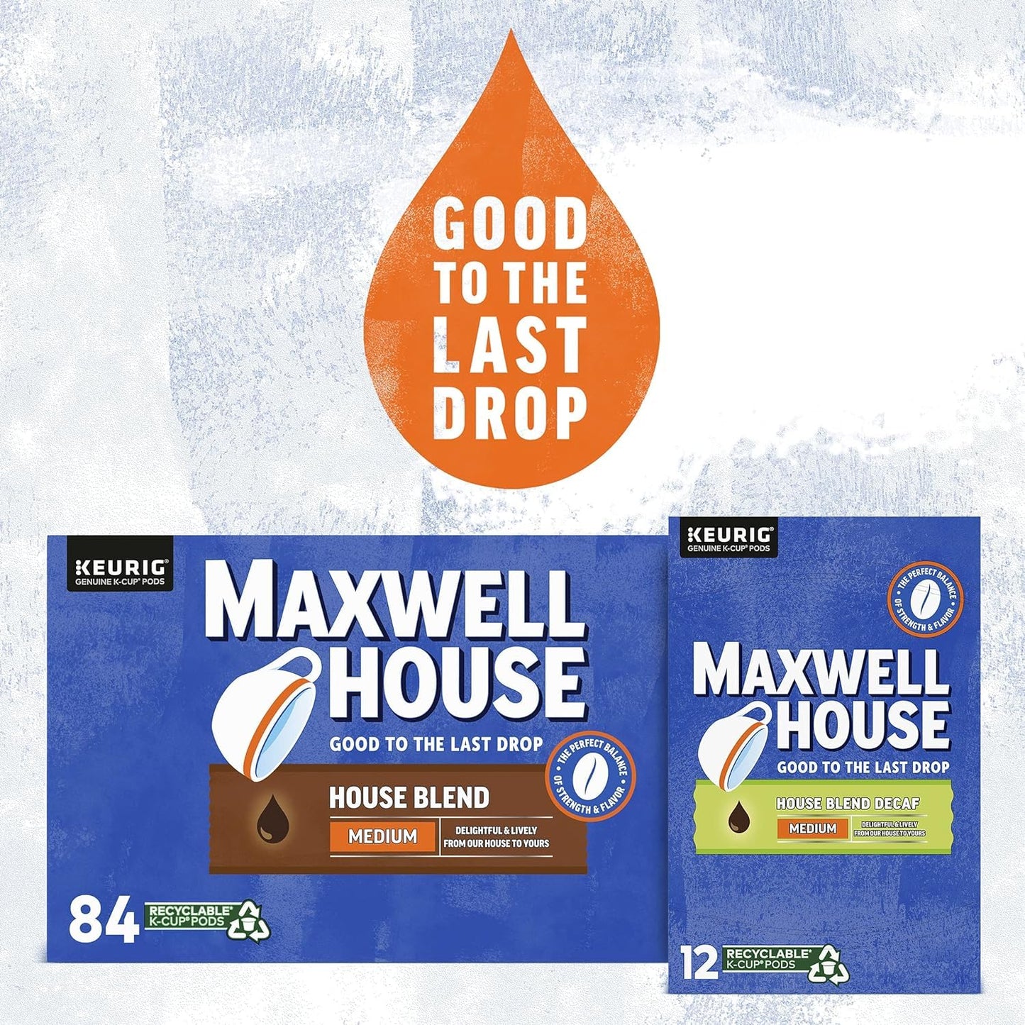 Maxwell House Decaf House Blend Medium Roast K-Cup Coffee Pods, 84 ct Box