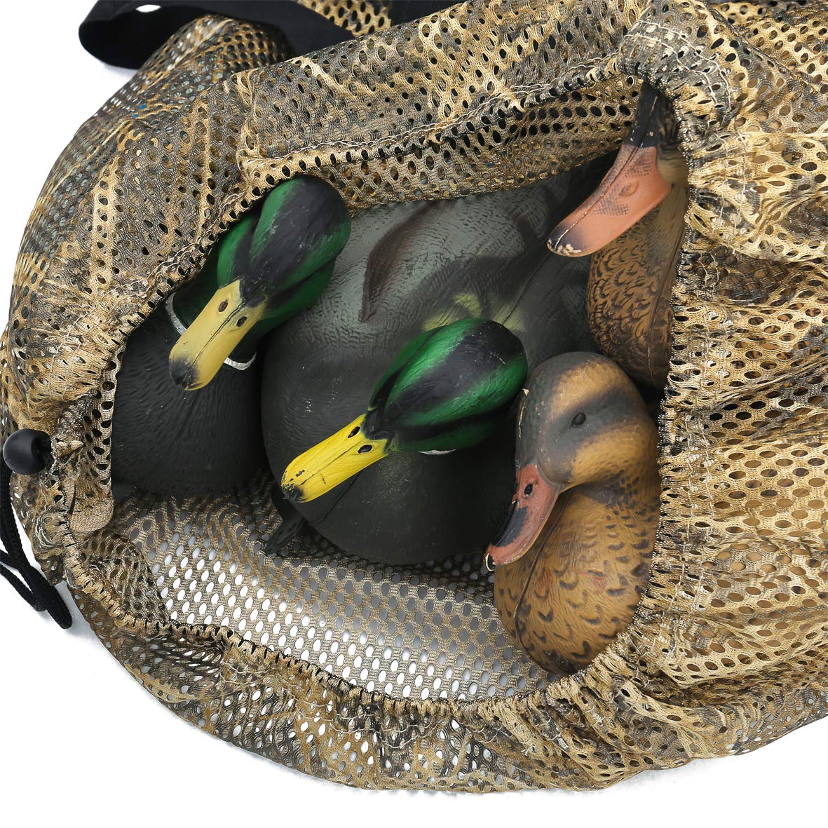 AUSCAMOTEK Mesh Duck Decoys Bags with Waterfowl Hunting Blinds Goose Decoy Backpack Large (2 Pack)