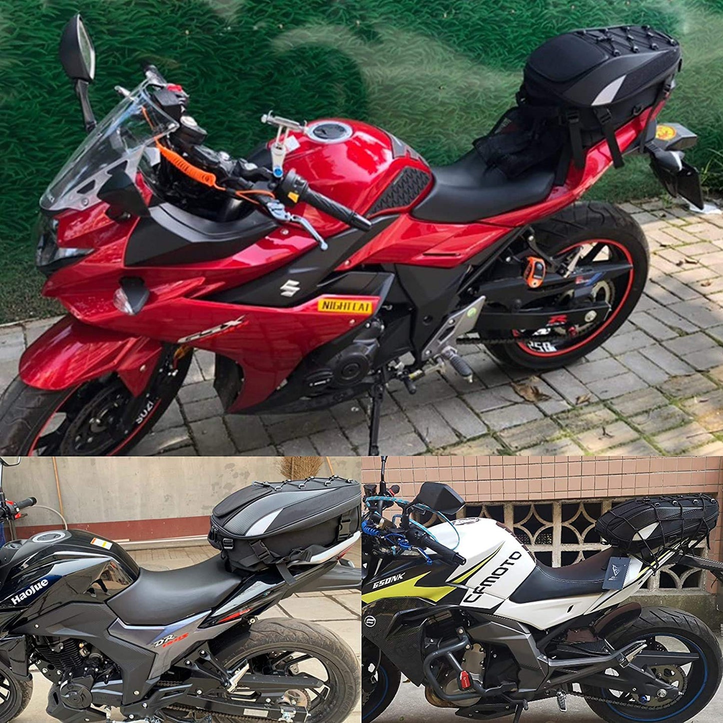 Powersports Saddle Bags - Waterproof Motorcycle Luggage, Helmet & Pillion Seat Side Bags