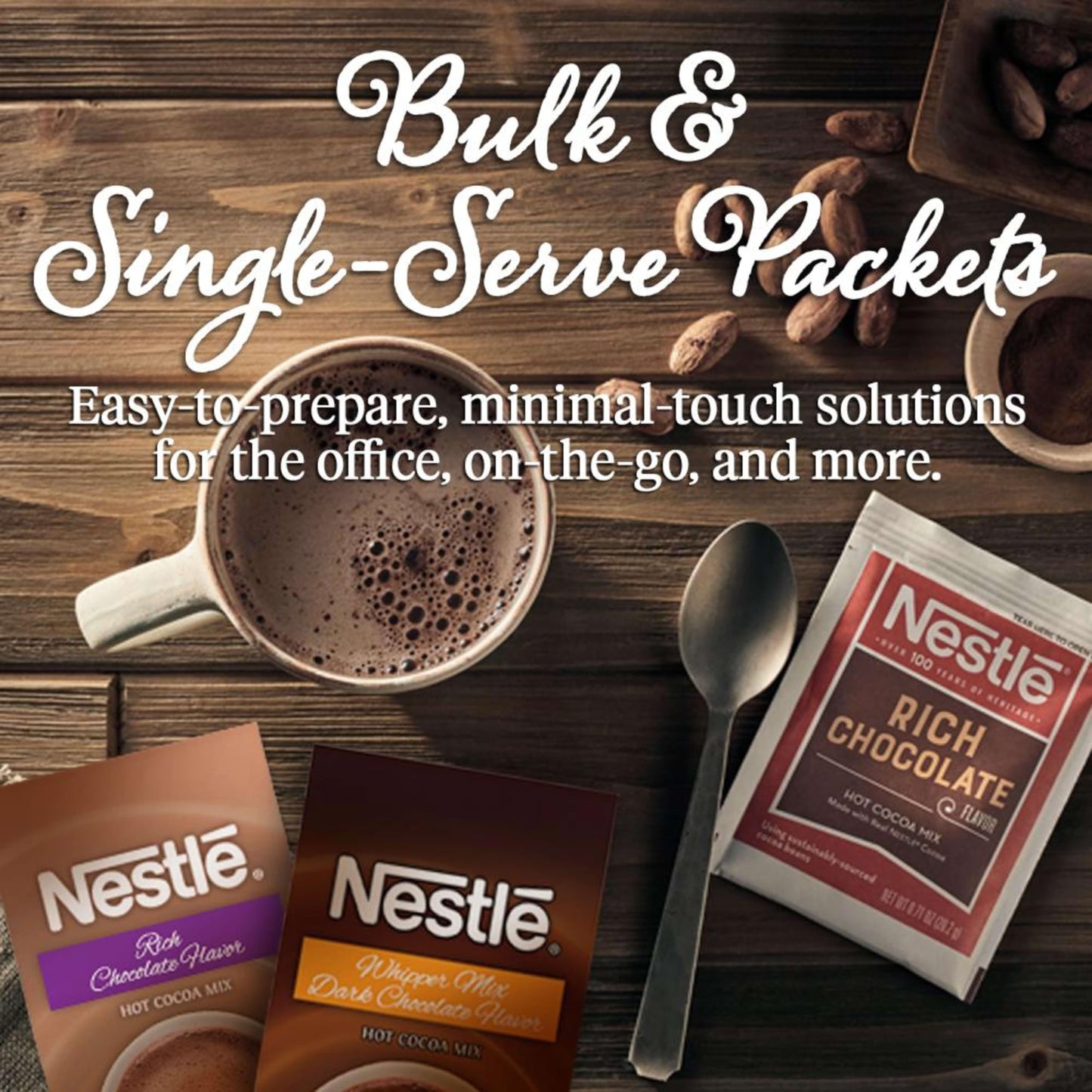 Nestle Hot Chocolate Packets, Hot Cocoa Mix, Rich Chocolate Flavor, Made with Real Cocoa, Bulk Pack, 0.71 oz Packet (50 Count)