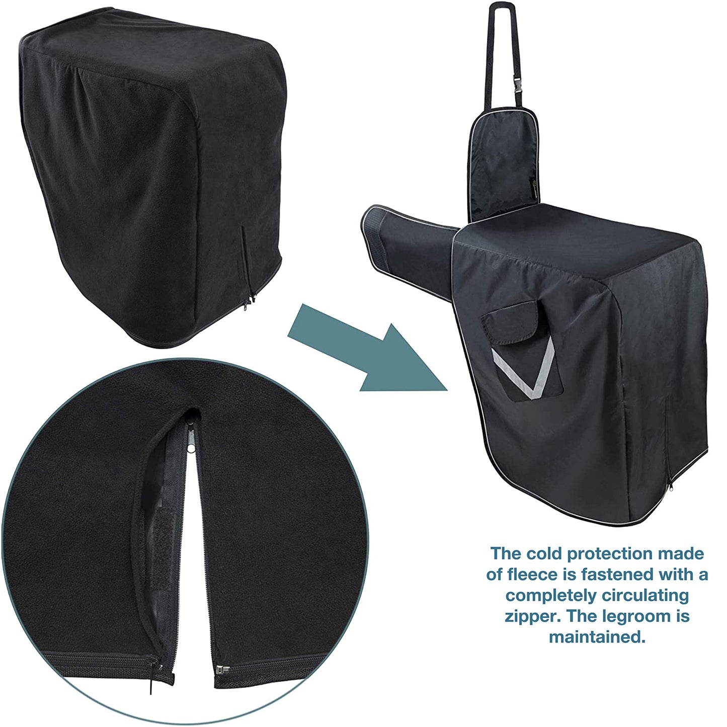 Scooter Leg Cover - Motorbike Leg Cover - Scooter Blanket for All Scooters - Universal Size - German TUV Certified