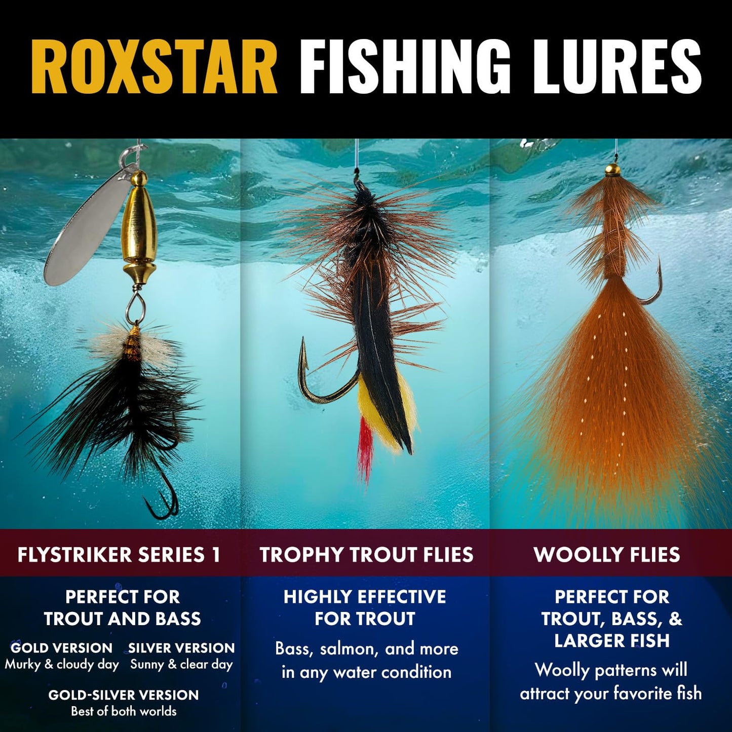 RoxStar Fishing Fly Shop | Trophy Trout Fly Assortment | Wet & Dry Trout Flies | Gift Box Included. | Proudly Made in The USA…