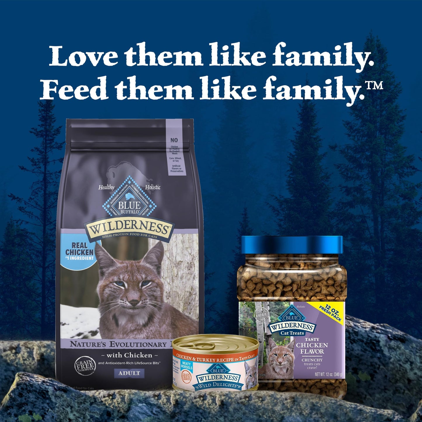 Blue Buffalo Wilderness Natural Adult Dry Cat Food, High-Protein and Grain-Free Diet, Supports Healthy Muscle Development and a Healthy Immune System, Chicken, 12-lb. Bag
