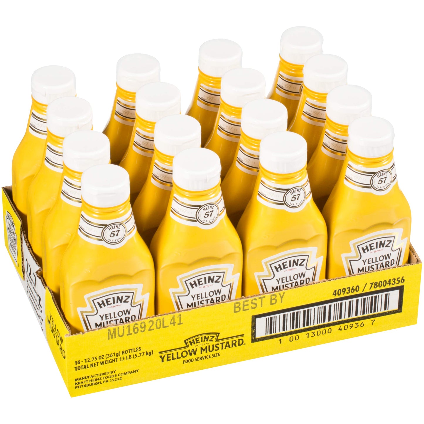 Heinz Yellow Mustard, 20 oz Bottle