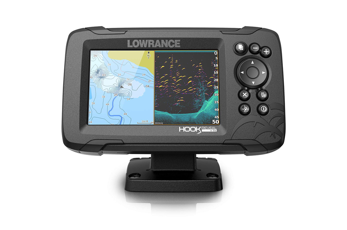Lowrance HOOK Reveal 5", 7" and 9" Fish Finders with Transducers